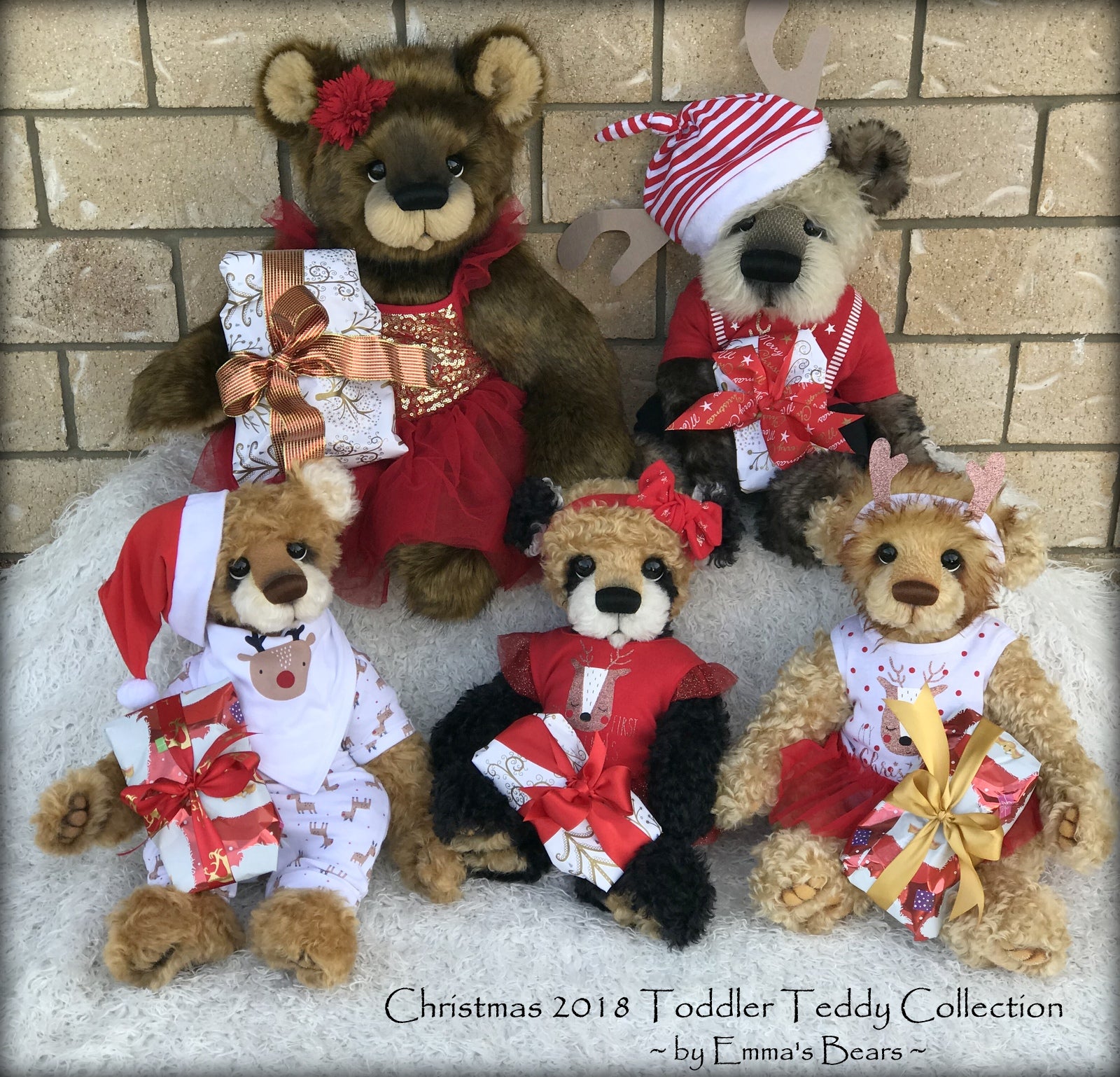 Timothy Cole - 21" Christmas 2018 Toddler Artist Bear by Emma's Bears - OOAK