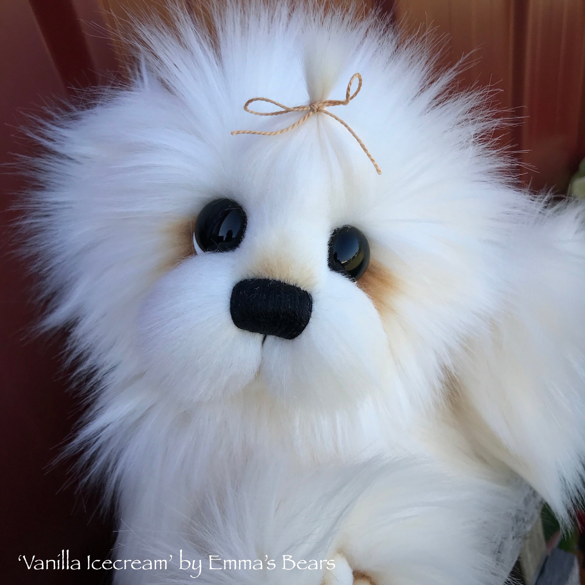 Vanilla Icecream - 13" faux fur Artist Bear by Emma's Bears - OOAK