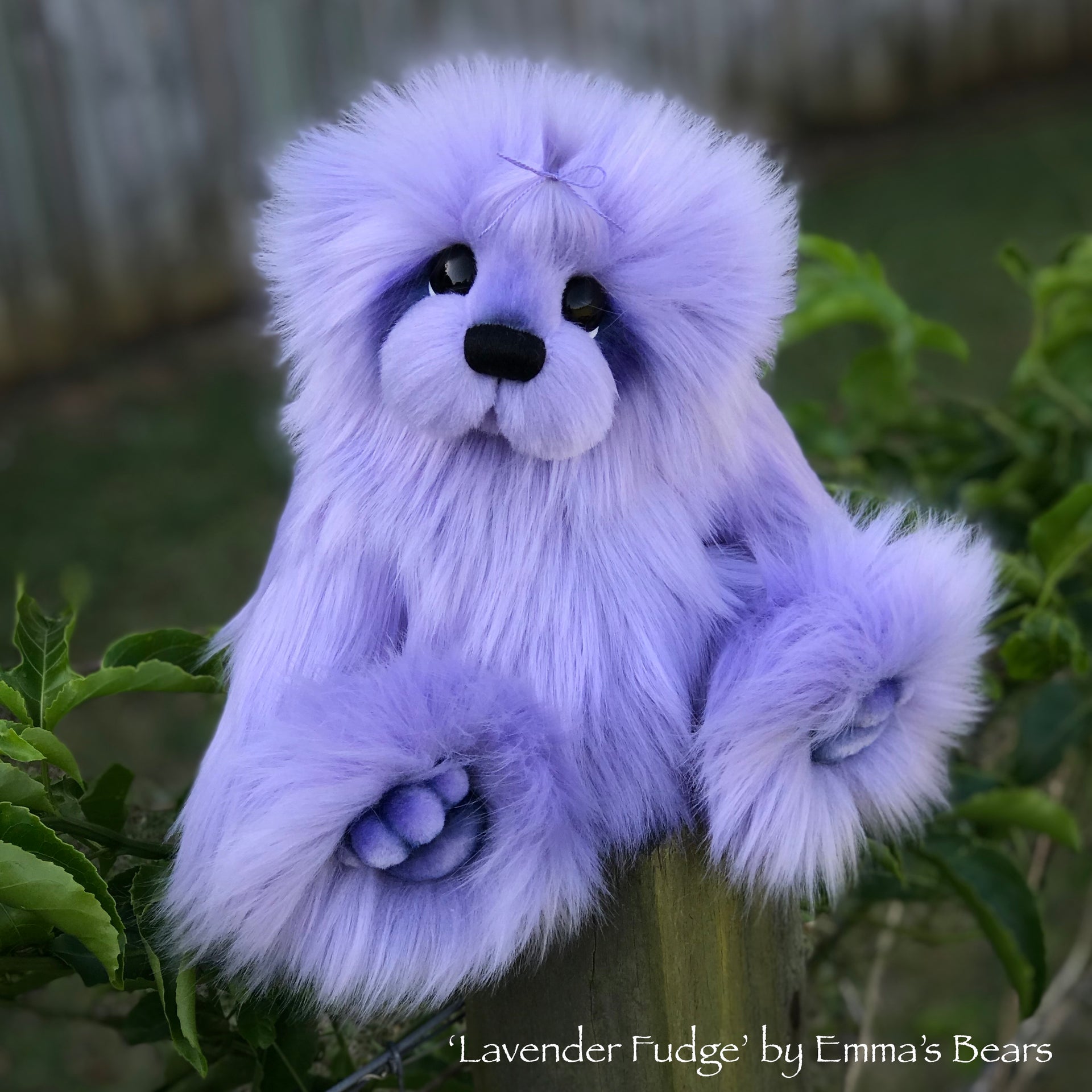 Lavender Fudge - 13" faux fur Artist Bear by Emma's Bears - OOAK