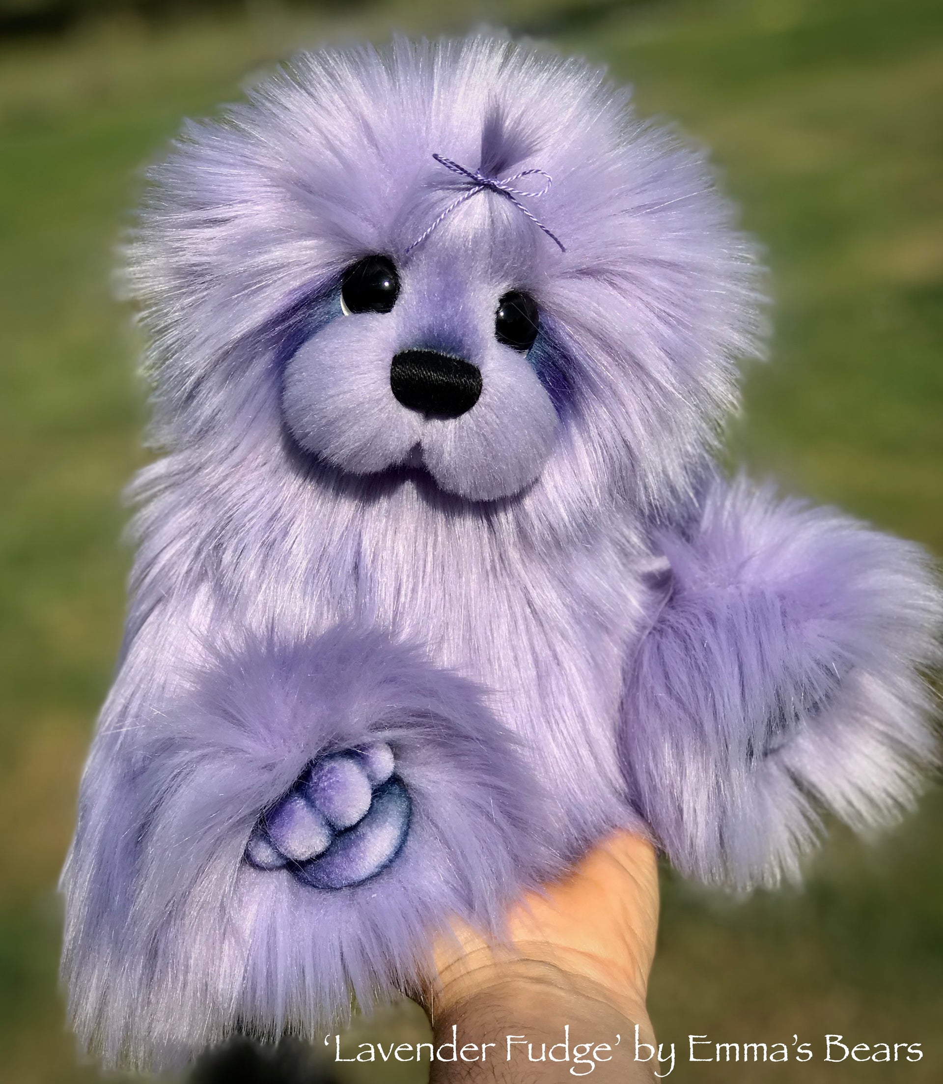Lavender Fudge - 13" faux fur Artist Bear by Emma's Bears - OOAK