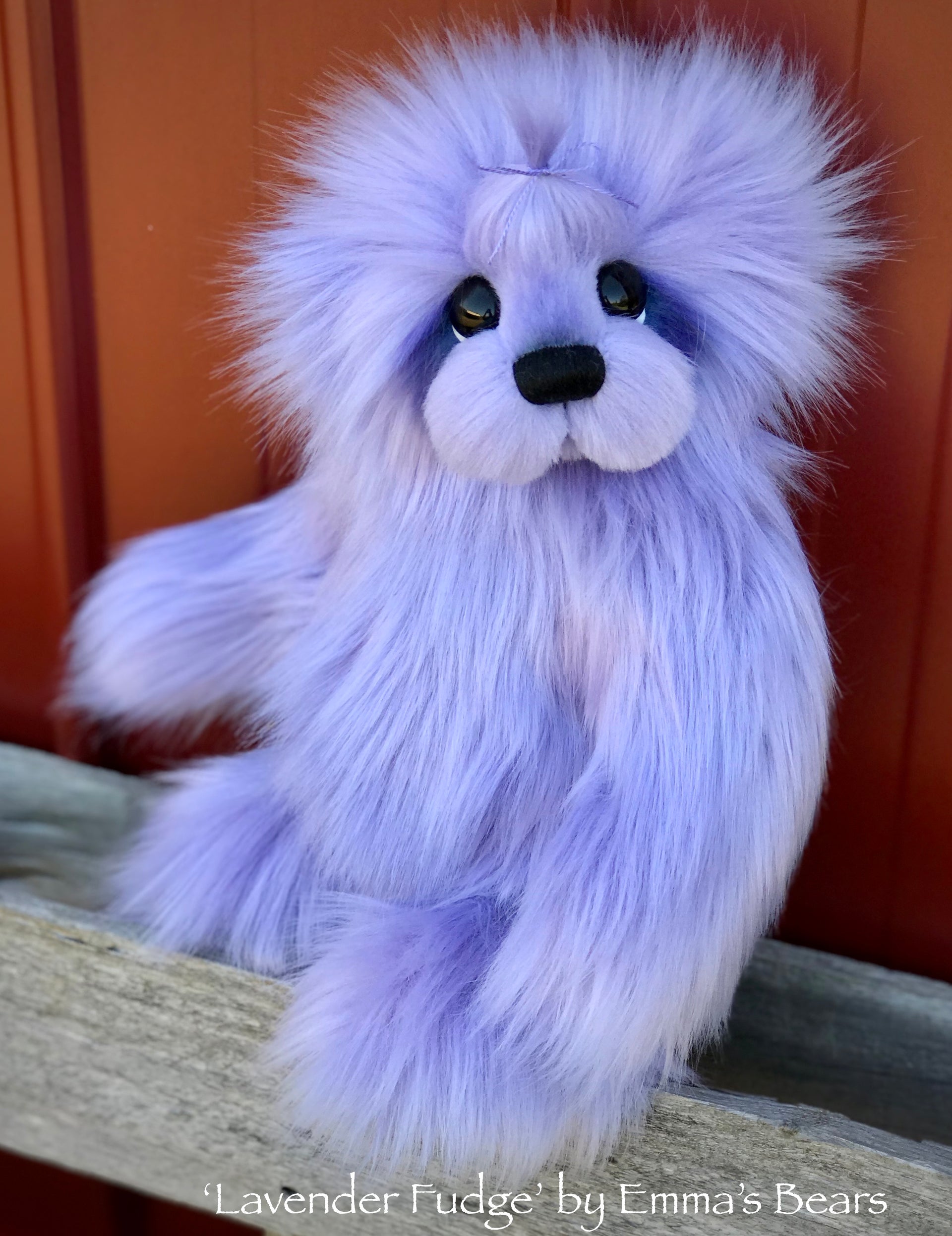 Lavender Fudge - 13" faux fur Artist Bear by Emma's Bears - OOAK
