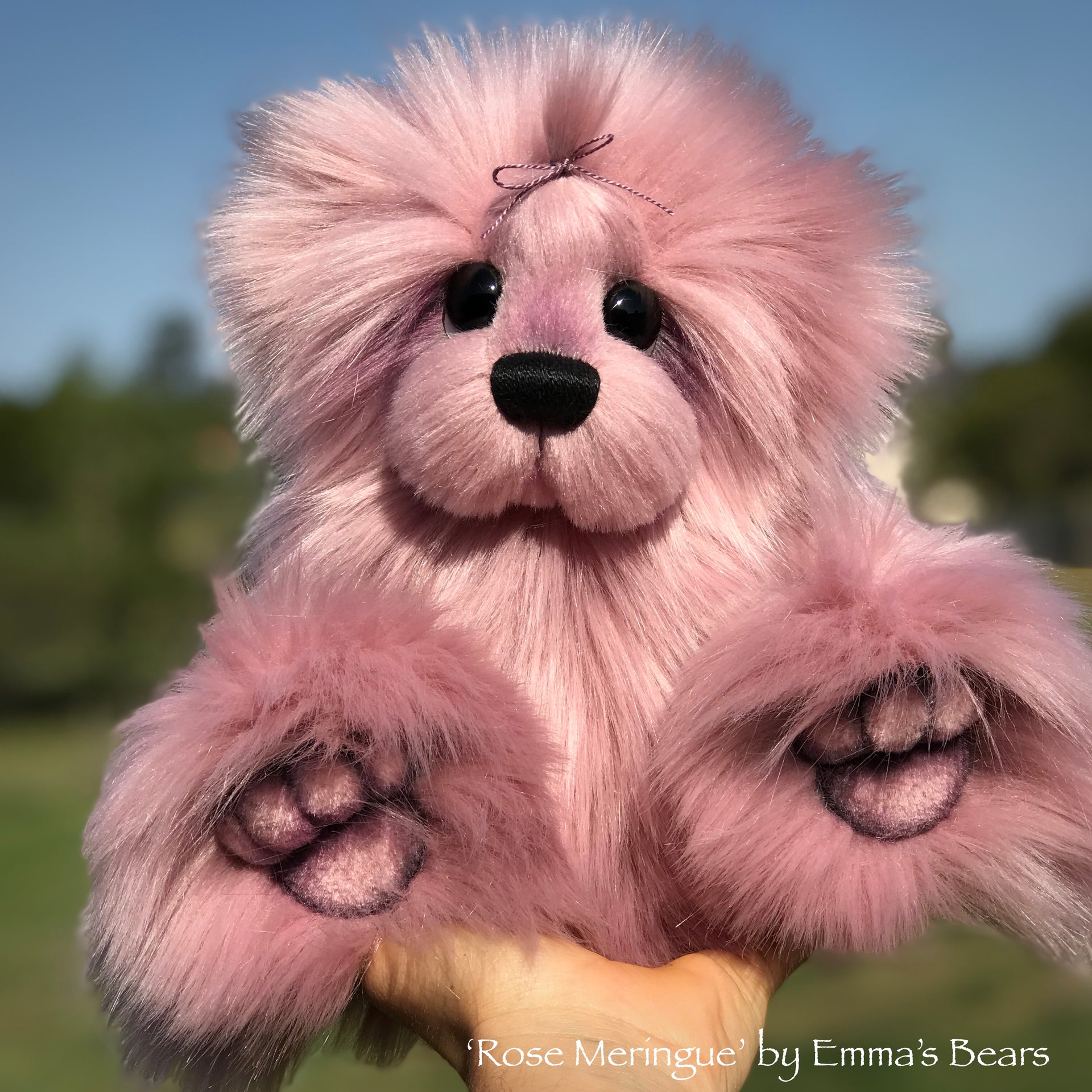 Rose Meringue - 13" faux fur Artist Bear by Emma's Bears - OOAK