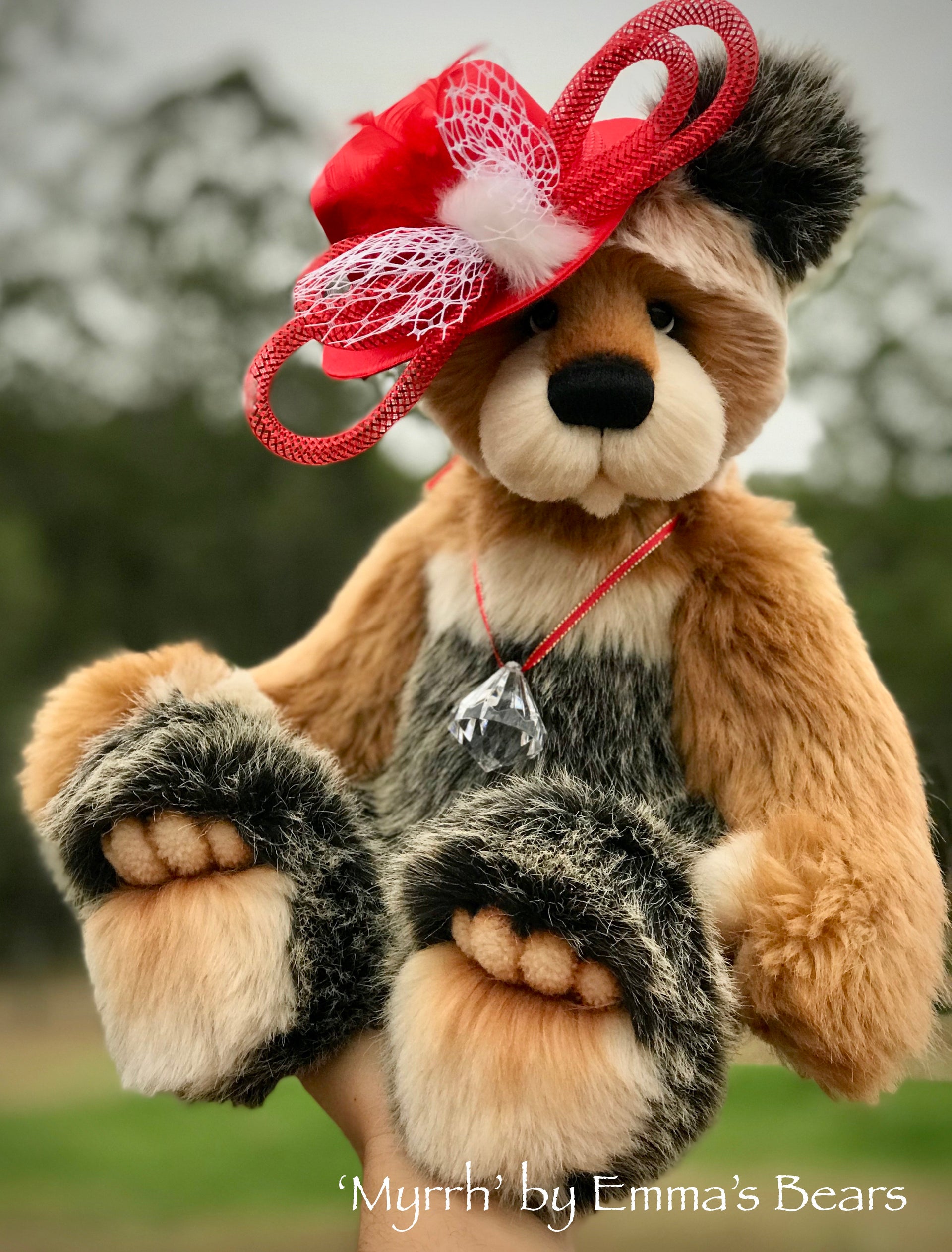 Myrrh - 16" faux fur Christmas Artist Bear by Emma's Bears - OOAK