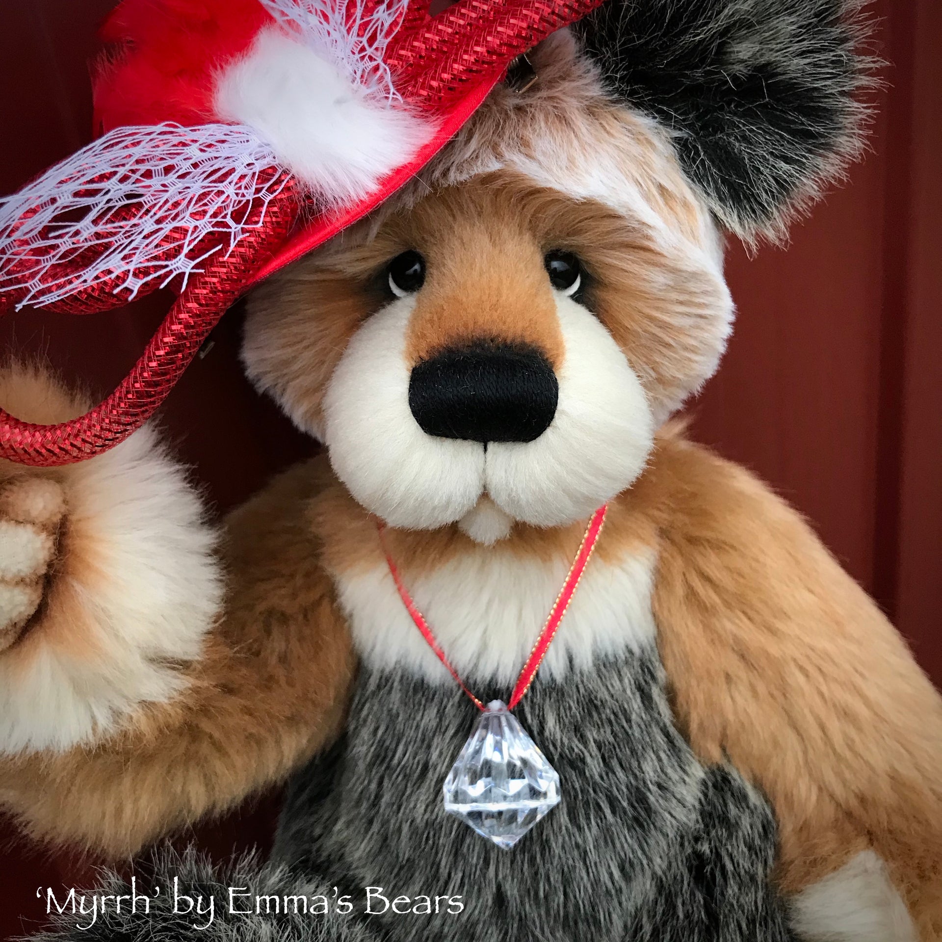 Myrrh - 16" faux fur Christmas Artist Bear by Emma's Bears - OOAK