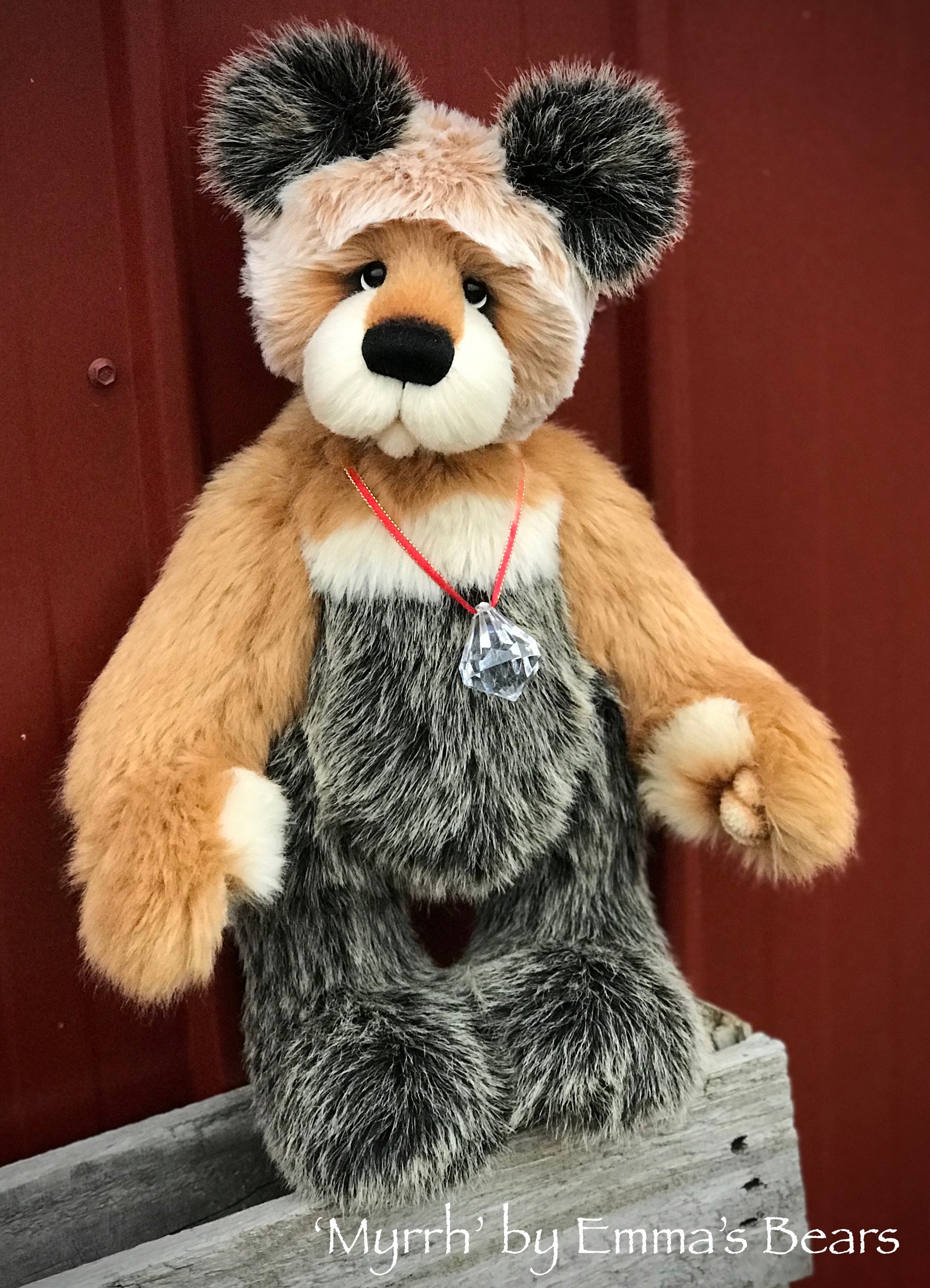 Myrrh - 16" faux fur Christmas Artist Bear by Emma's Bears - OOAK