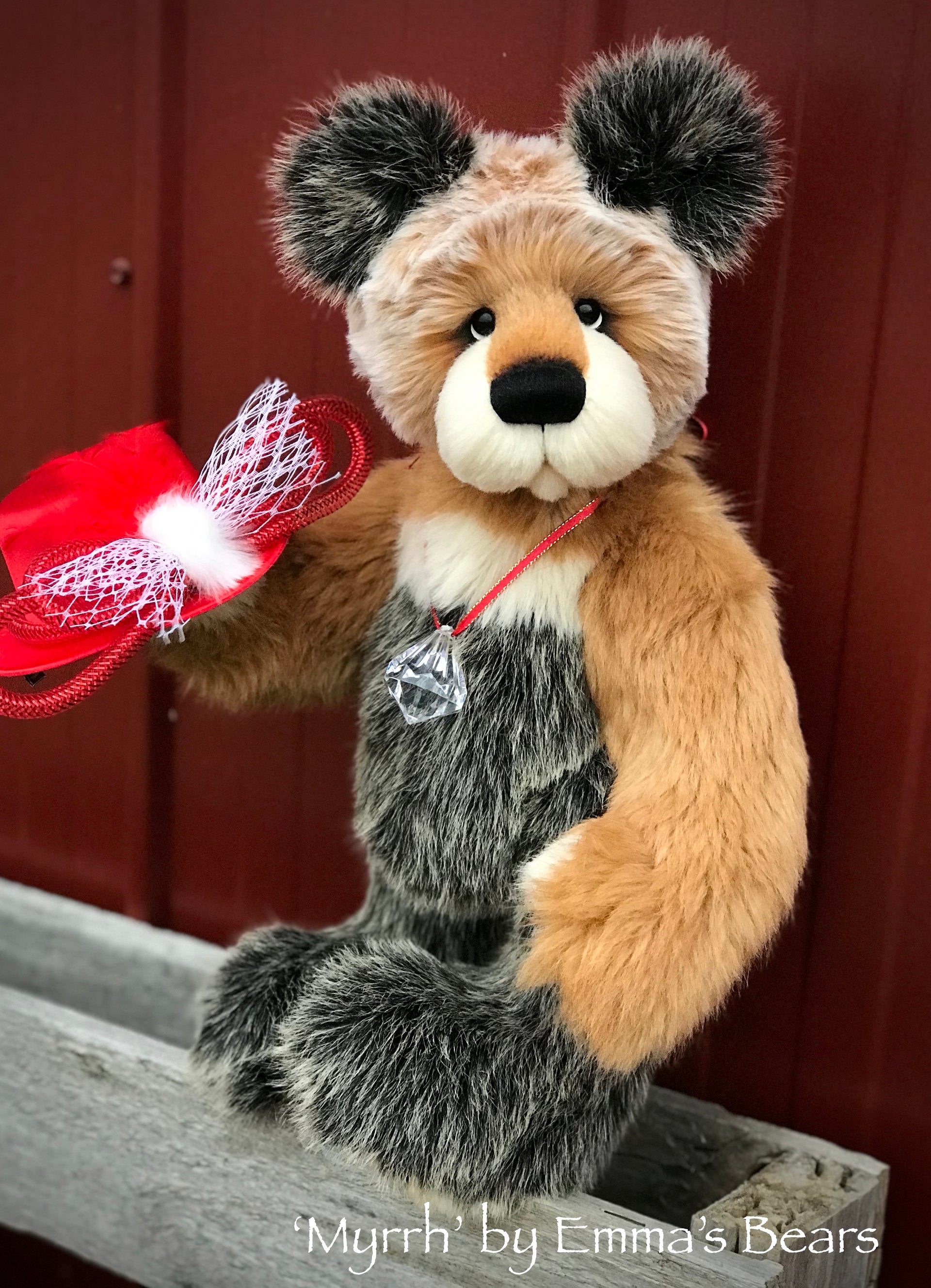 Myrrh - 16" faux fur Christmas Artist Bear by Emma's Bears - OOAK