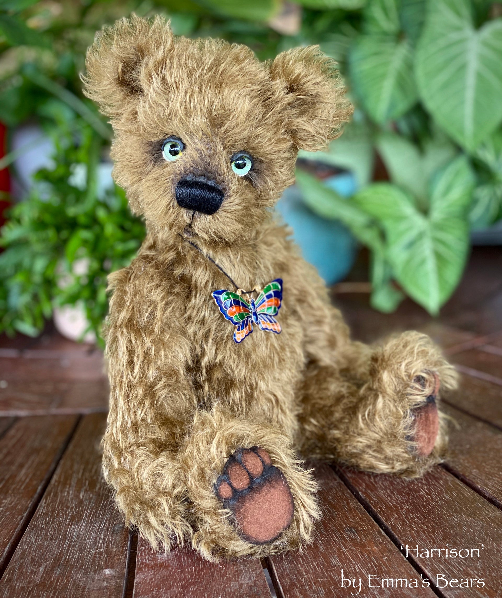 Collaboration Bear: Harrison - 13" handmade mohair artist bear- OOAK