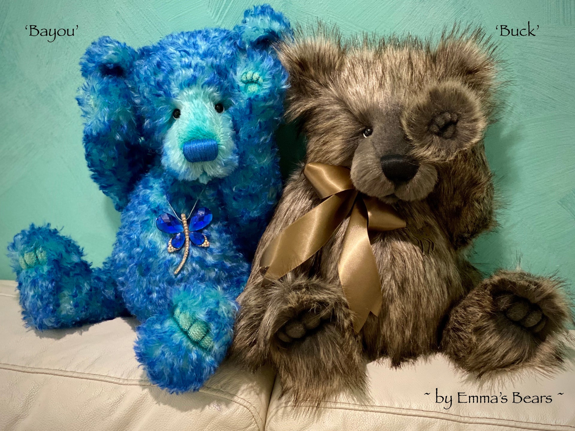 Bayou - 17" curly kid mohair bear by Emmas Bears - OOAK