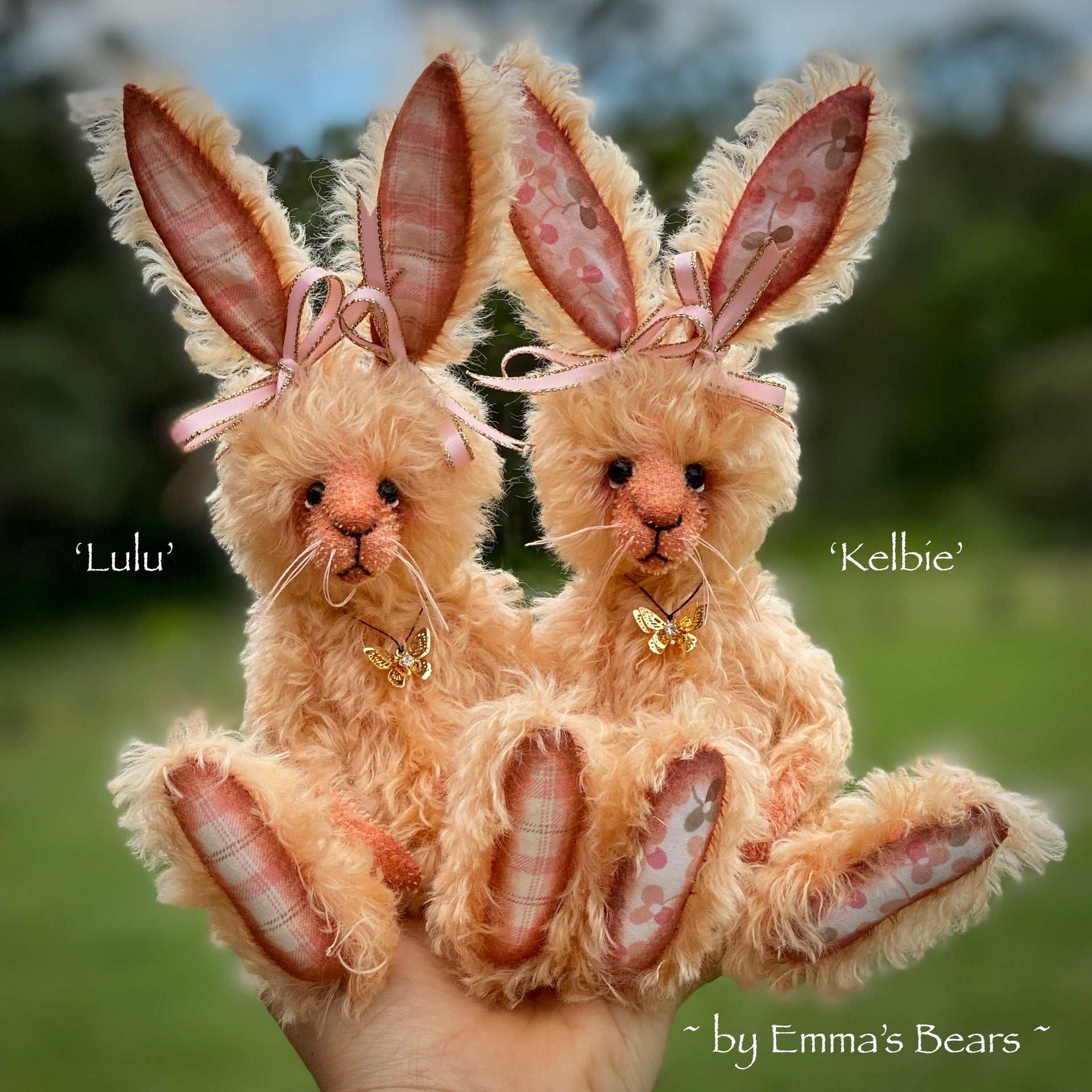 SALE Lulu - 8" Mohair Artist Bunny by Emma's Bears - OOAK