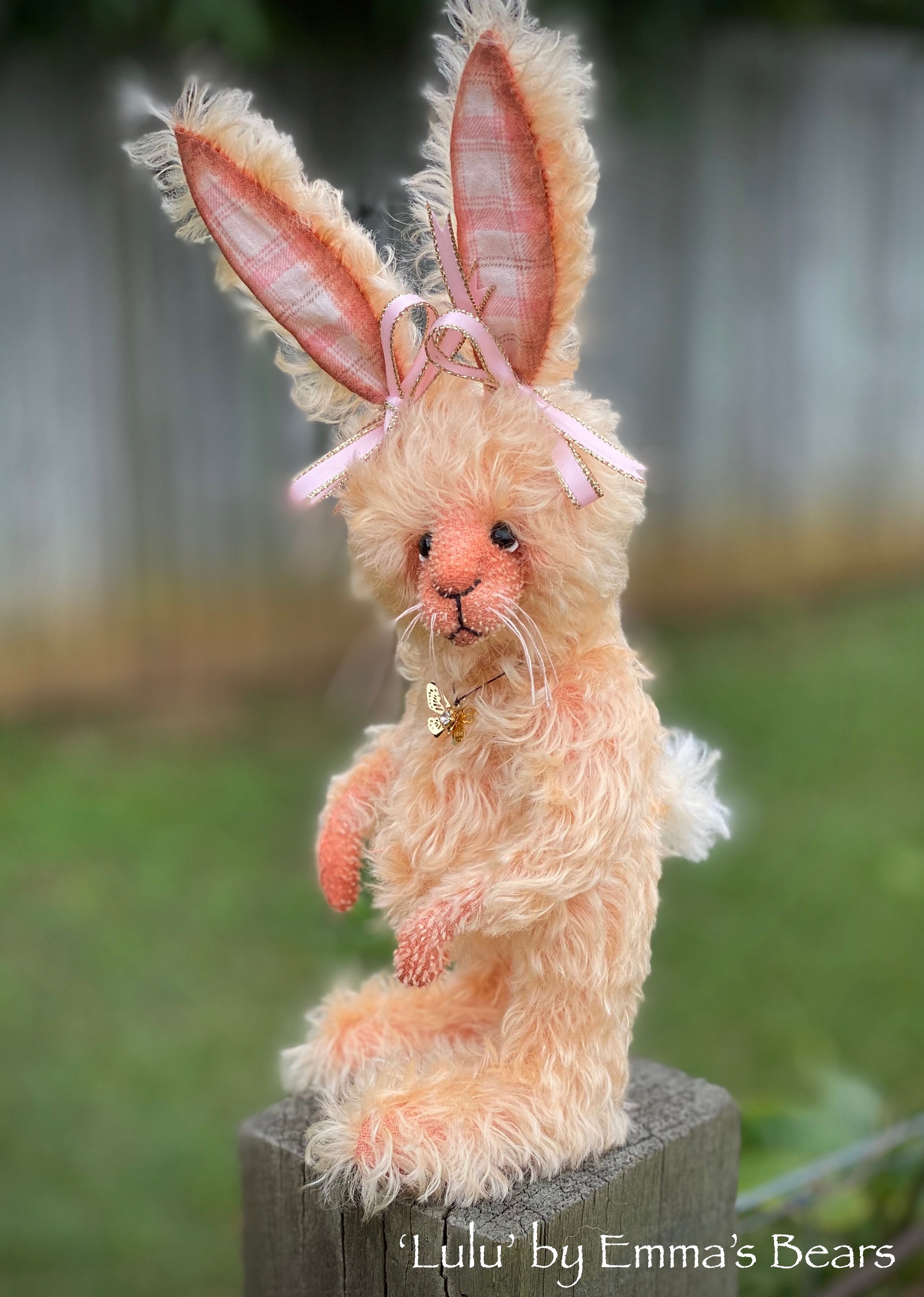 SALE Lulu - 8" Mohair Artist Bunny by Emma's Bears - OOAK