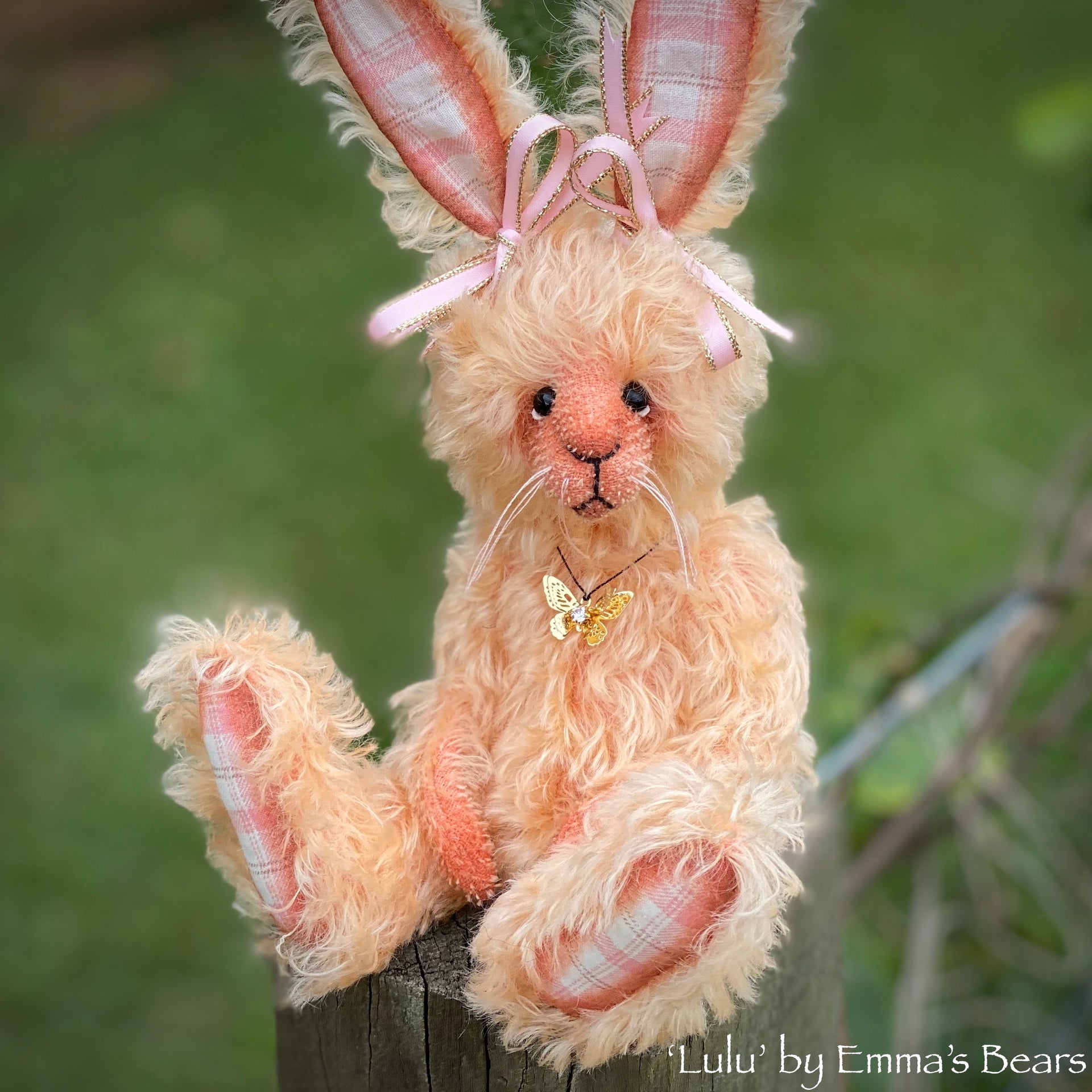 SALE Lulu - 8" Mohair Artist Bunny by Emma's Bears - OOAK