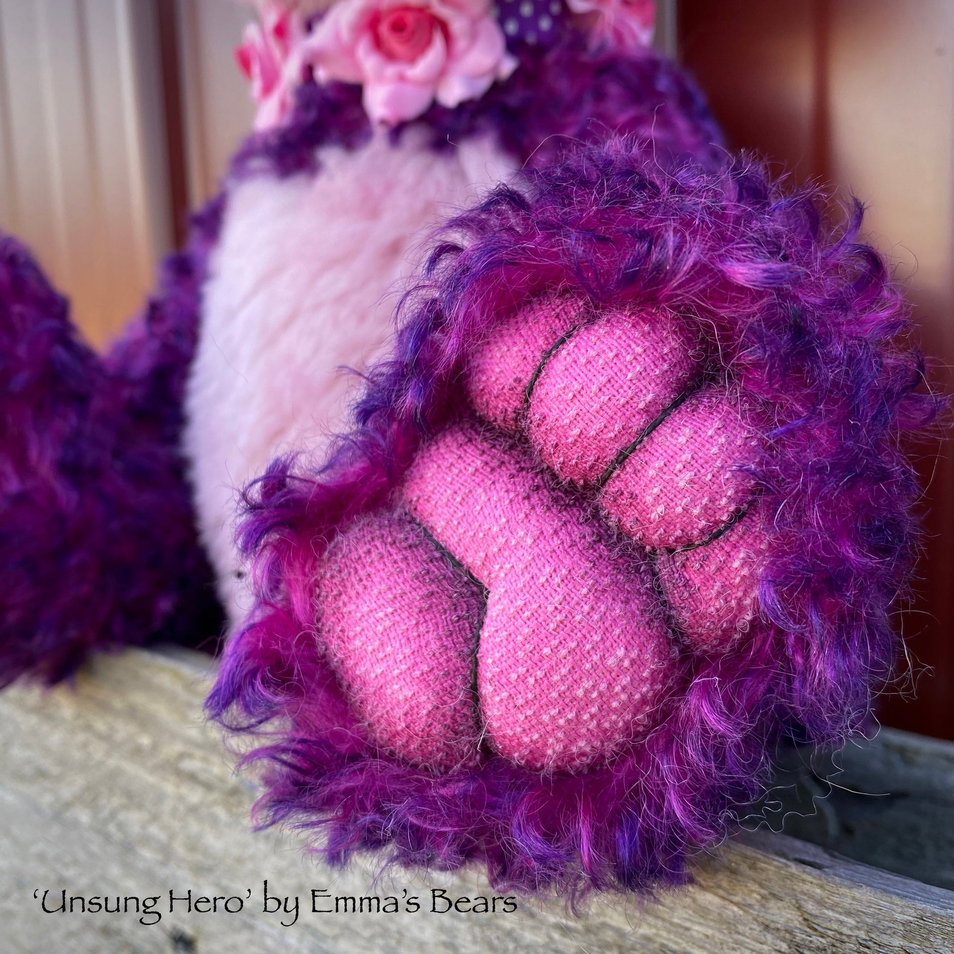 Unsung Hero - 14" Mohair and Alpaca Artist Bear by Emma's Bears - OOAK