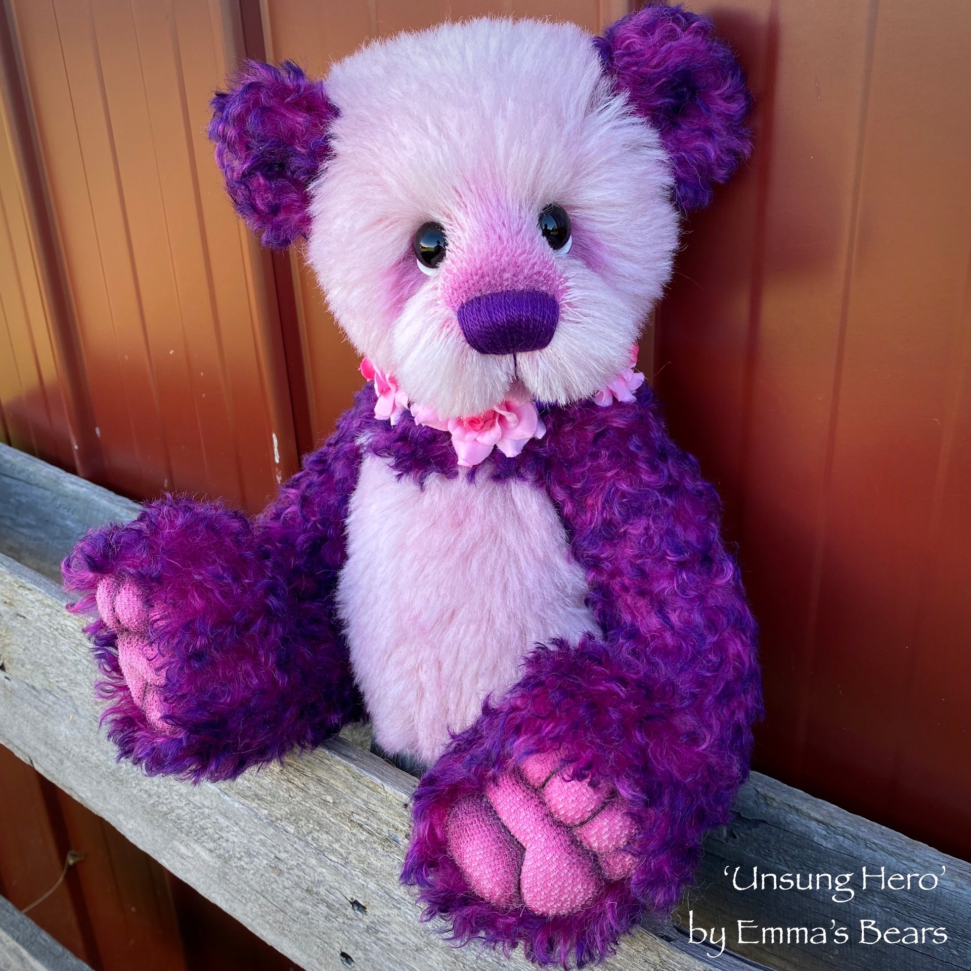 Unsung Hero - 14" Mohair and Alpaca Artist Bear by Emma's Bears - OOAK