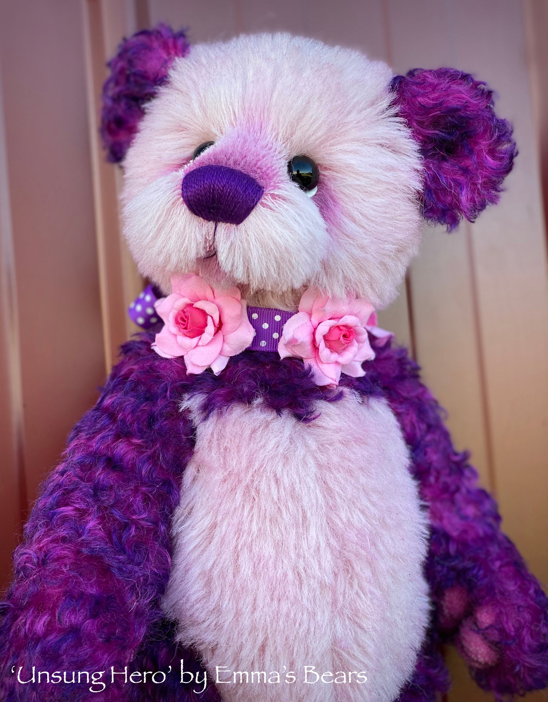 Unsung Hero - 14" Mohair and Alpaca Artist Bear by Emma's Bears - OOAK
