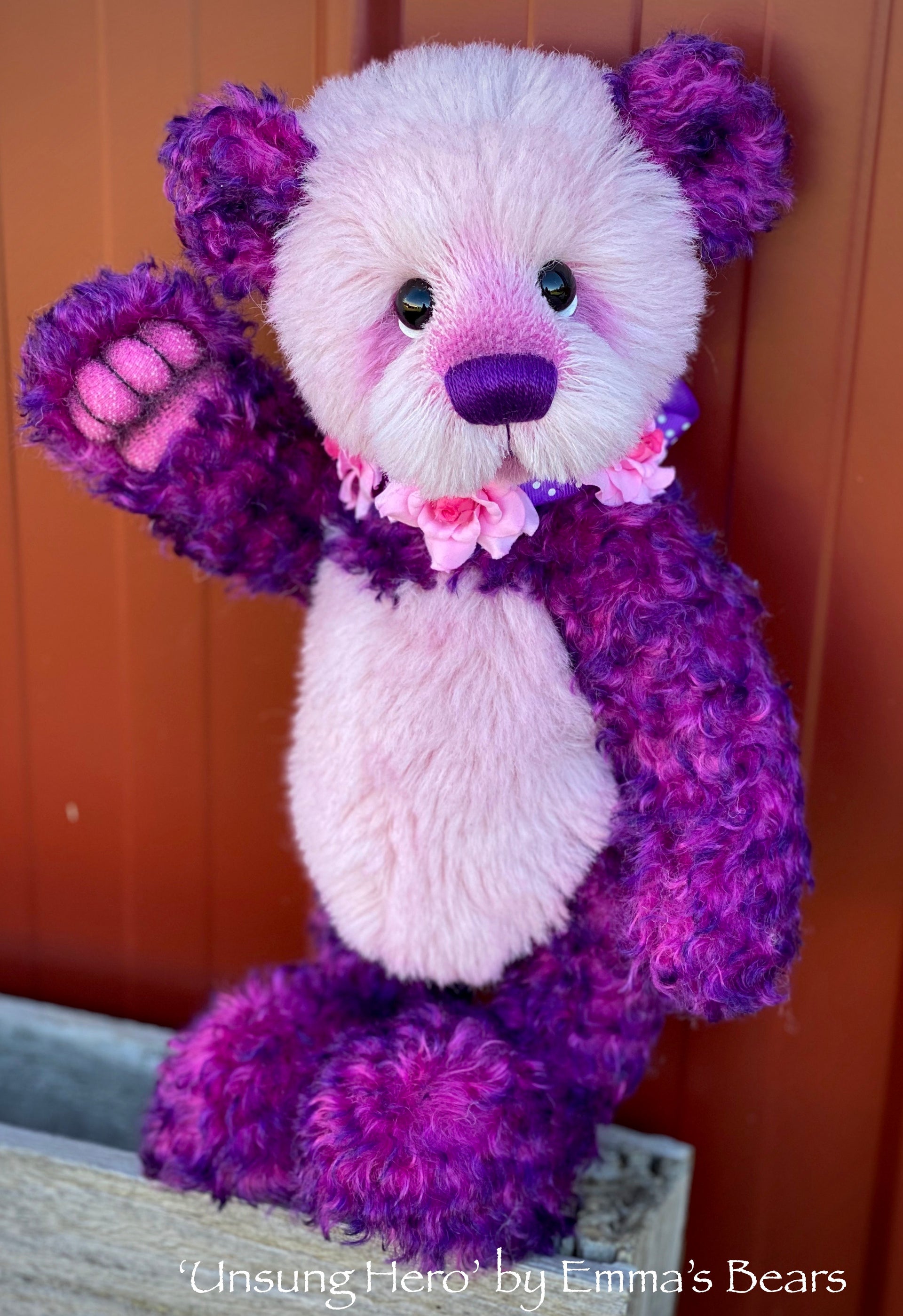 Unsung Hero - 14" Mohair and Alpaca Artist Bear by Emma's Bears - OOAK