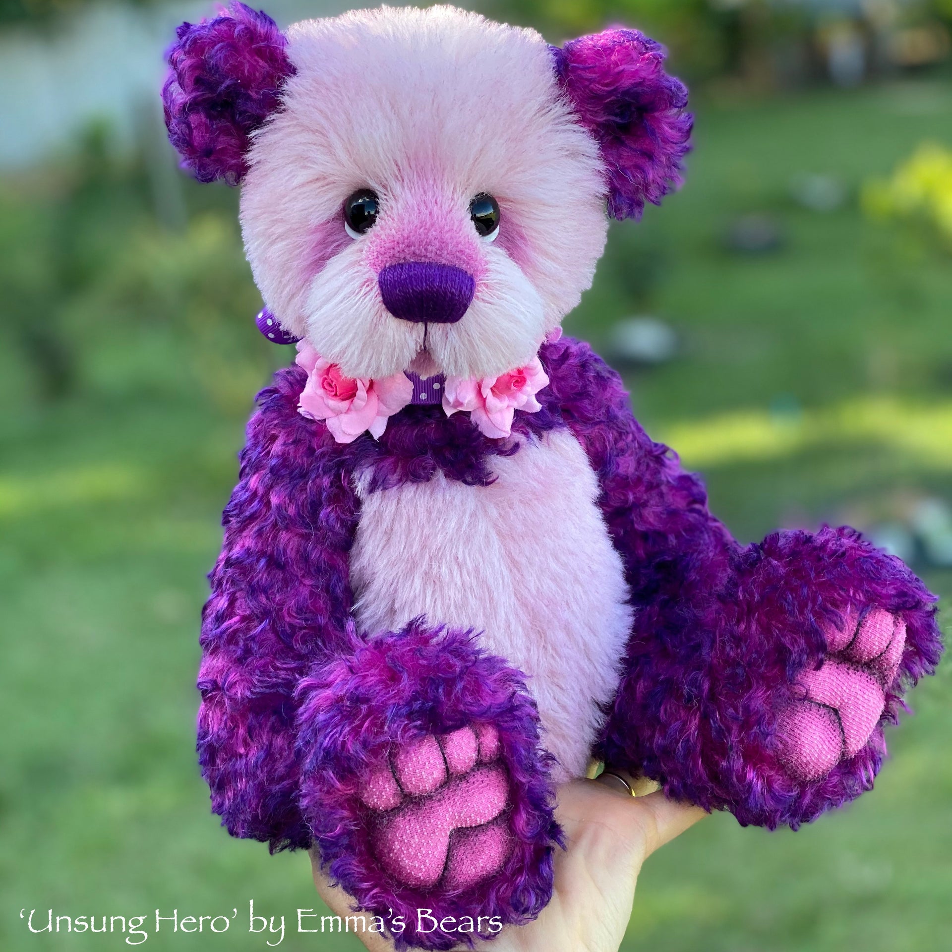 Unsung Hero - 14" Mohair and Alpaca Artist Bear by Emma's Bears - OOAK