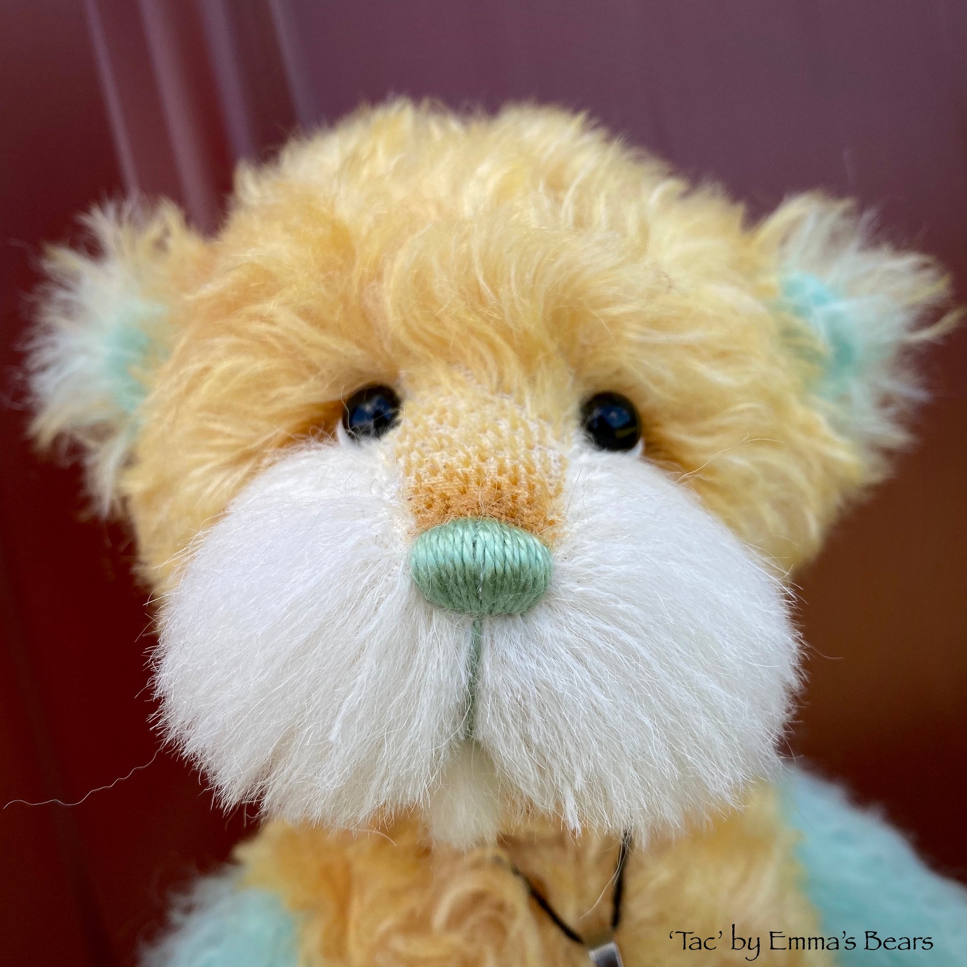 Tac - 8" Hand-Dyed Mohair and Alpaca Artist Bear by Emma's Bears - OOAK in a Limited Series