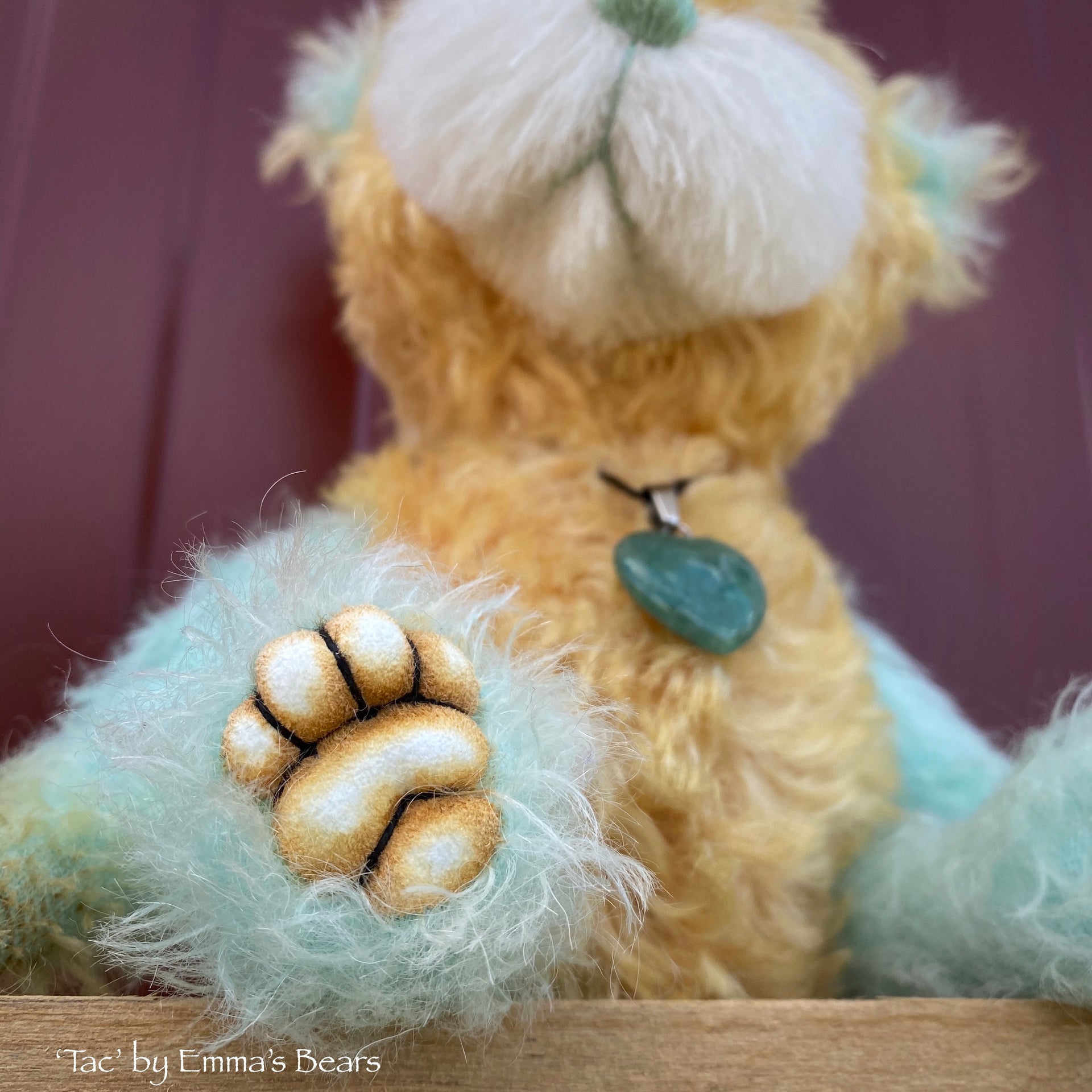 Tac - 8" Hand-Dyed Mohair and Alpaca Artist Bear by Emma's Bears - OOAK in a Limited Series