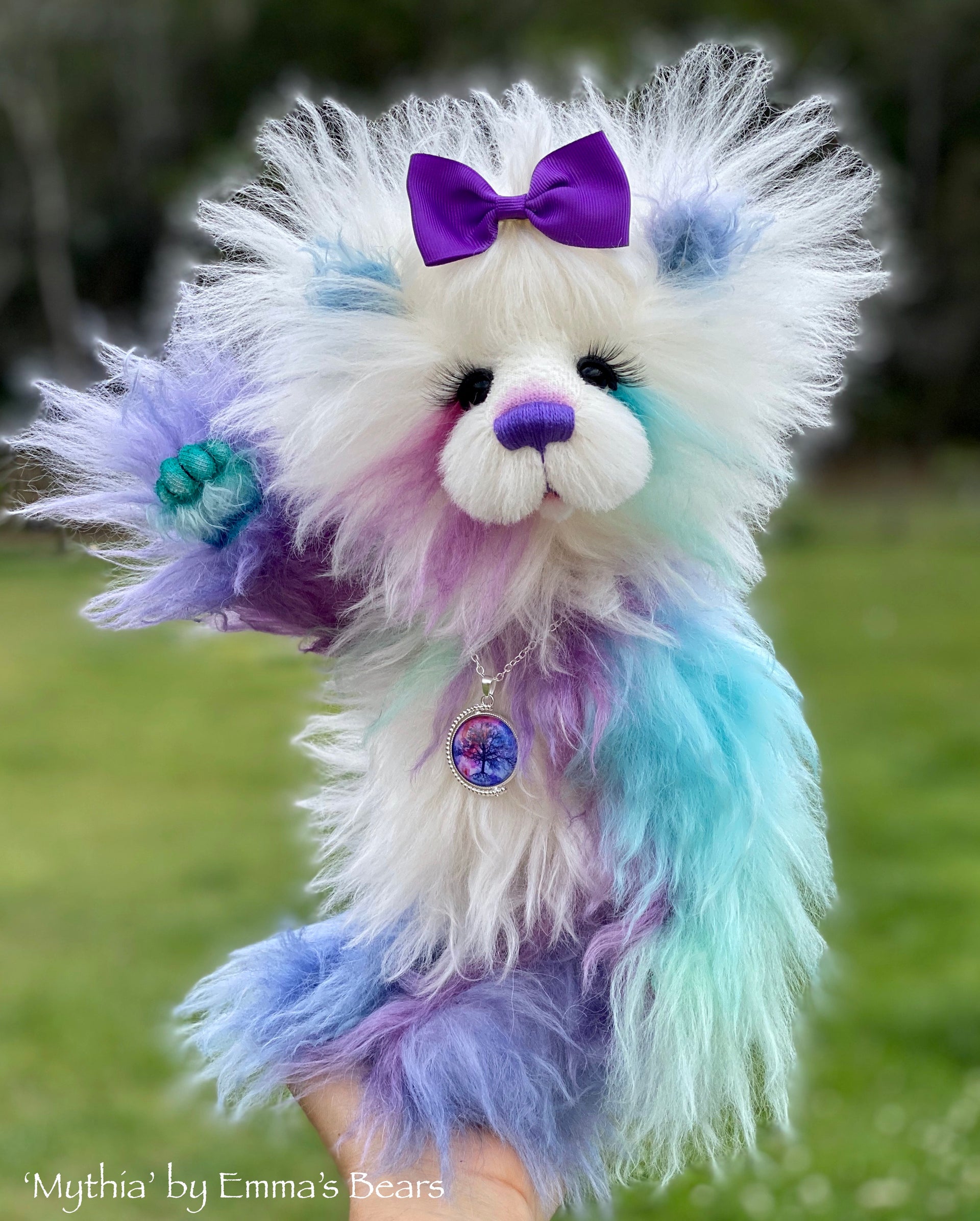 Mythia - 14IN hand dyed mohair bear by Emmas Bears - OOAK