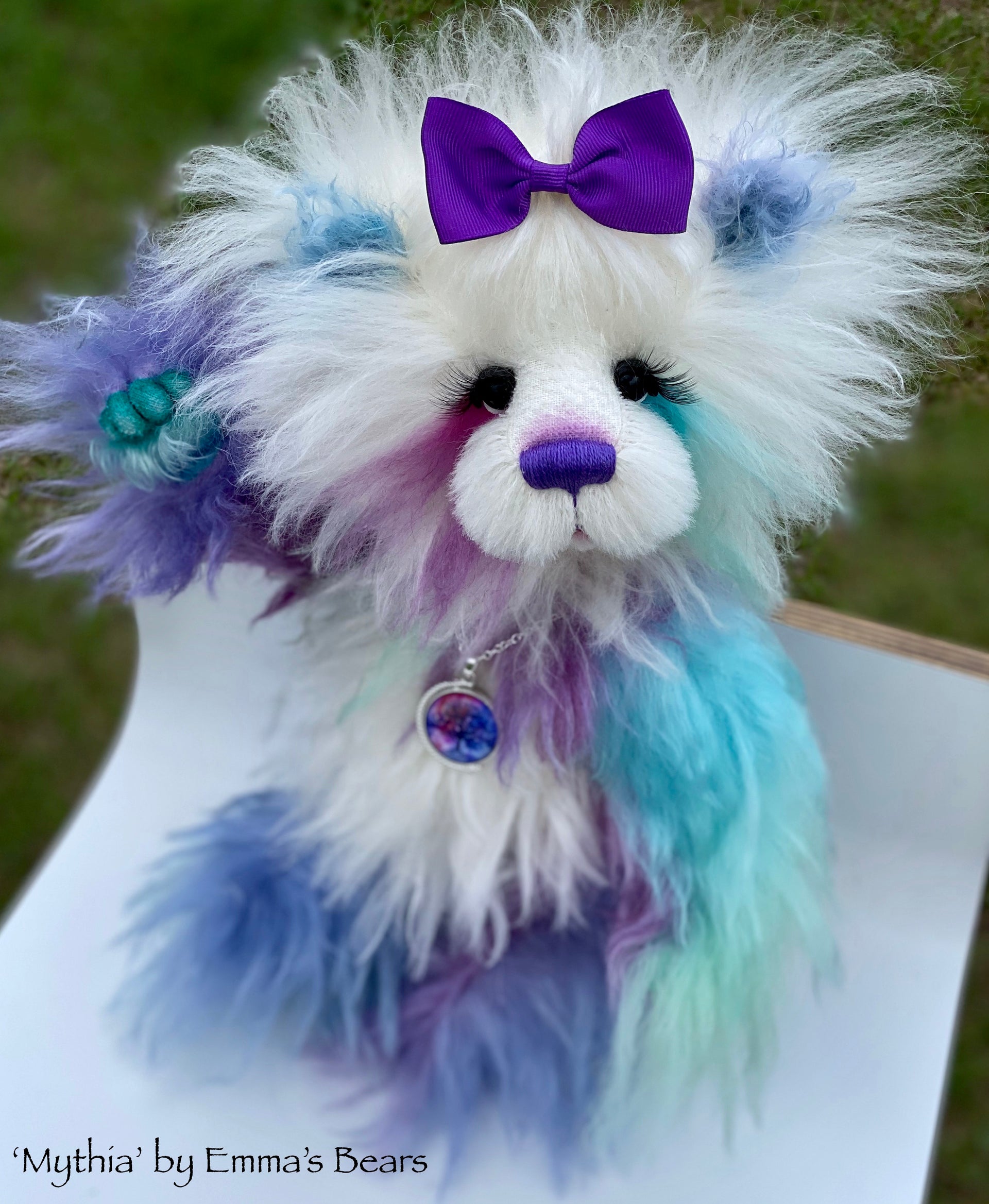 Mythia - 14IN hand dyed mohair bear by Emmas Bears - OOAK