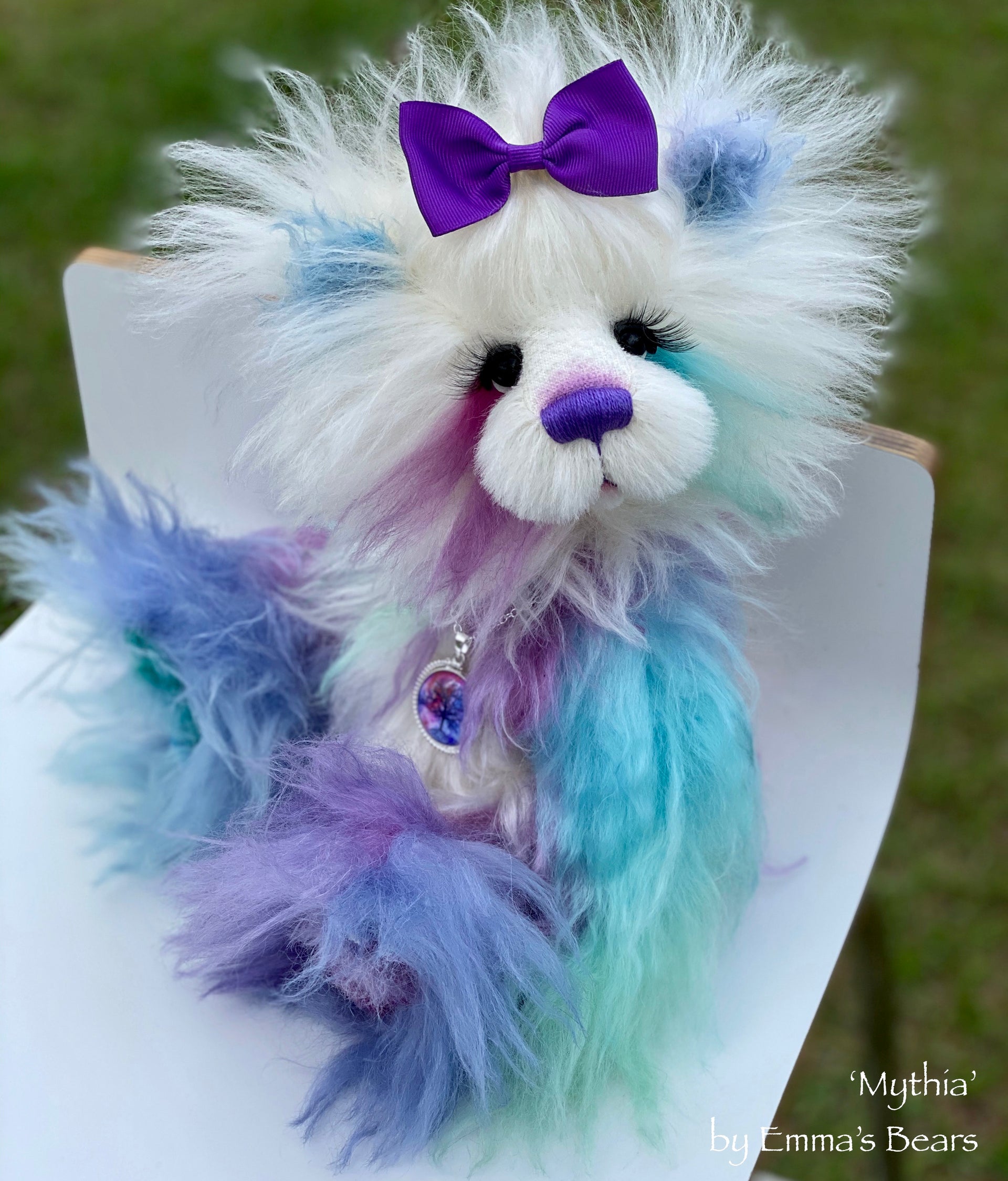 Mythia - 14IN hand dyed mohair bear by Emmas Bears - OOAK