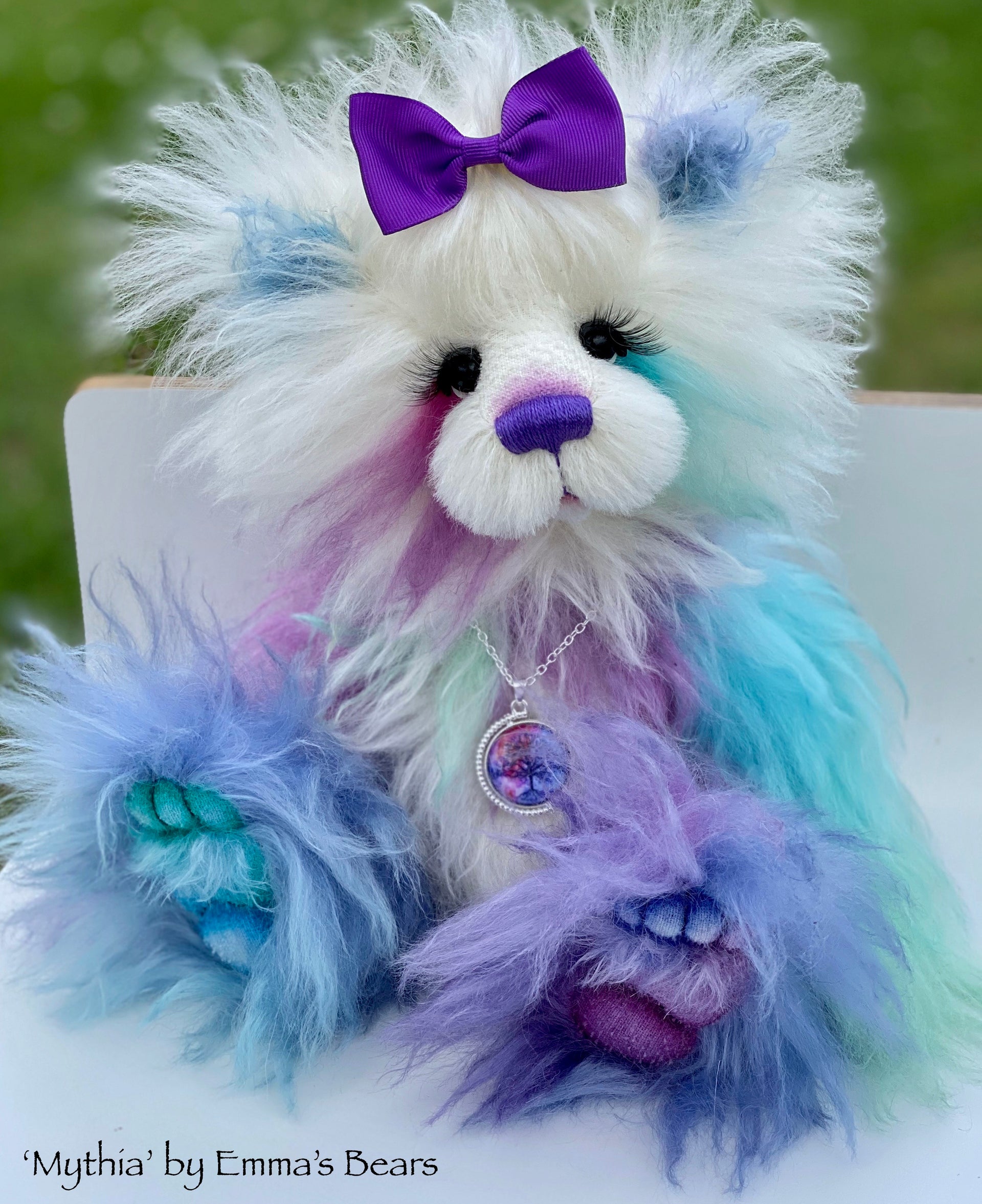 Mythia - 14IN hand dyed mohair bear by Emmas Bears - OOAK