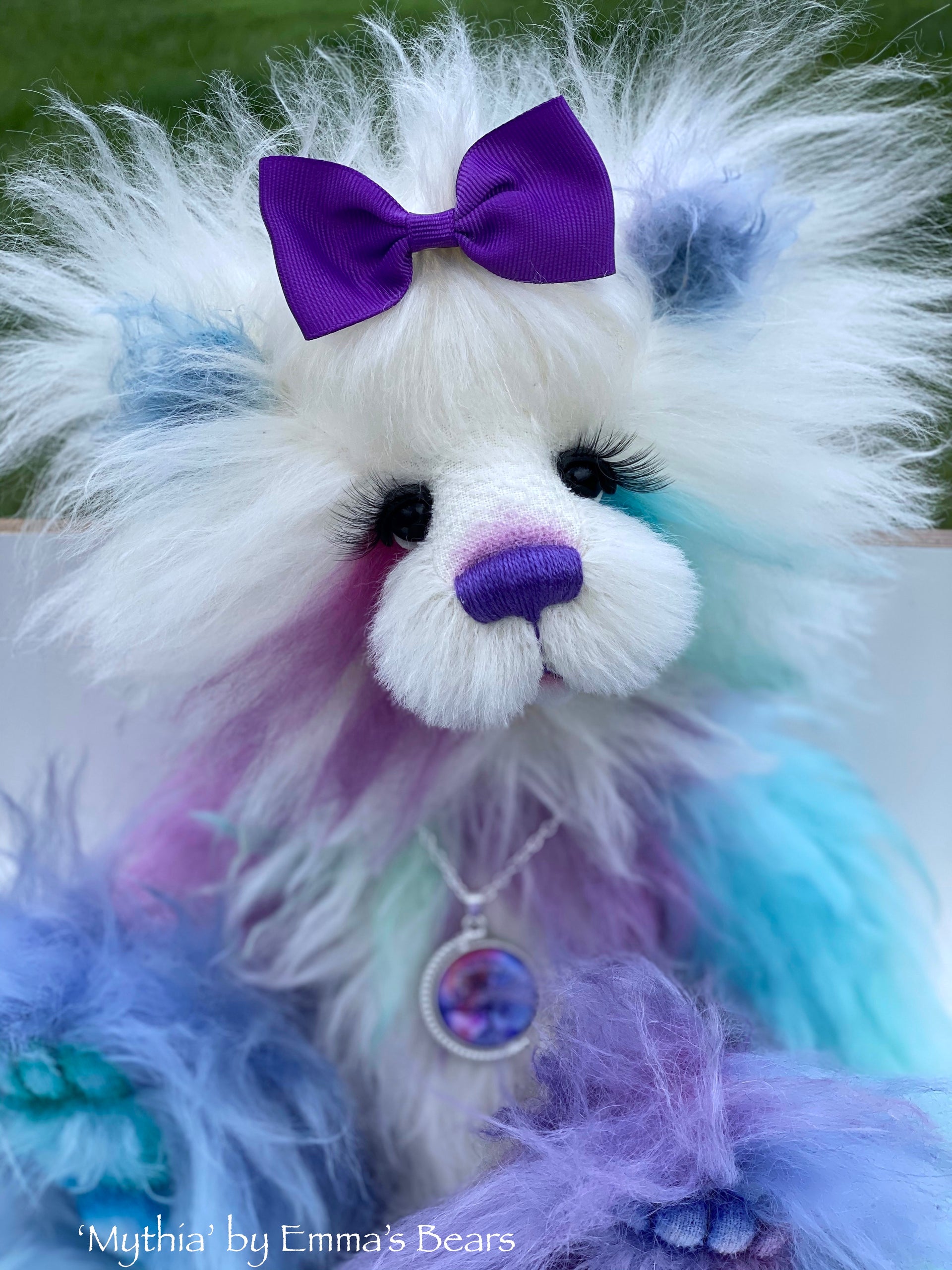 Mythia - 14IN hand dyed mohair bear by Emmas Bears - OOAK