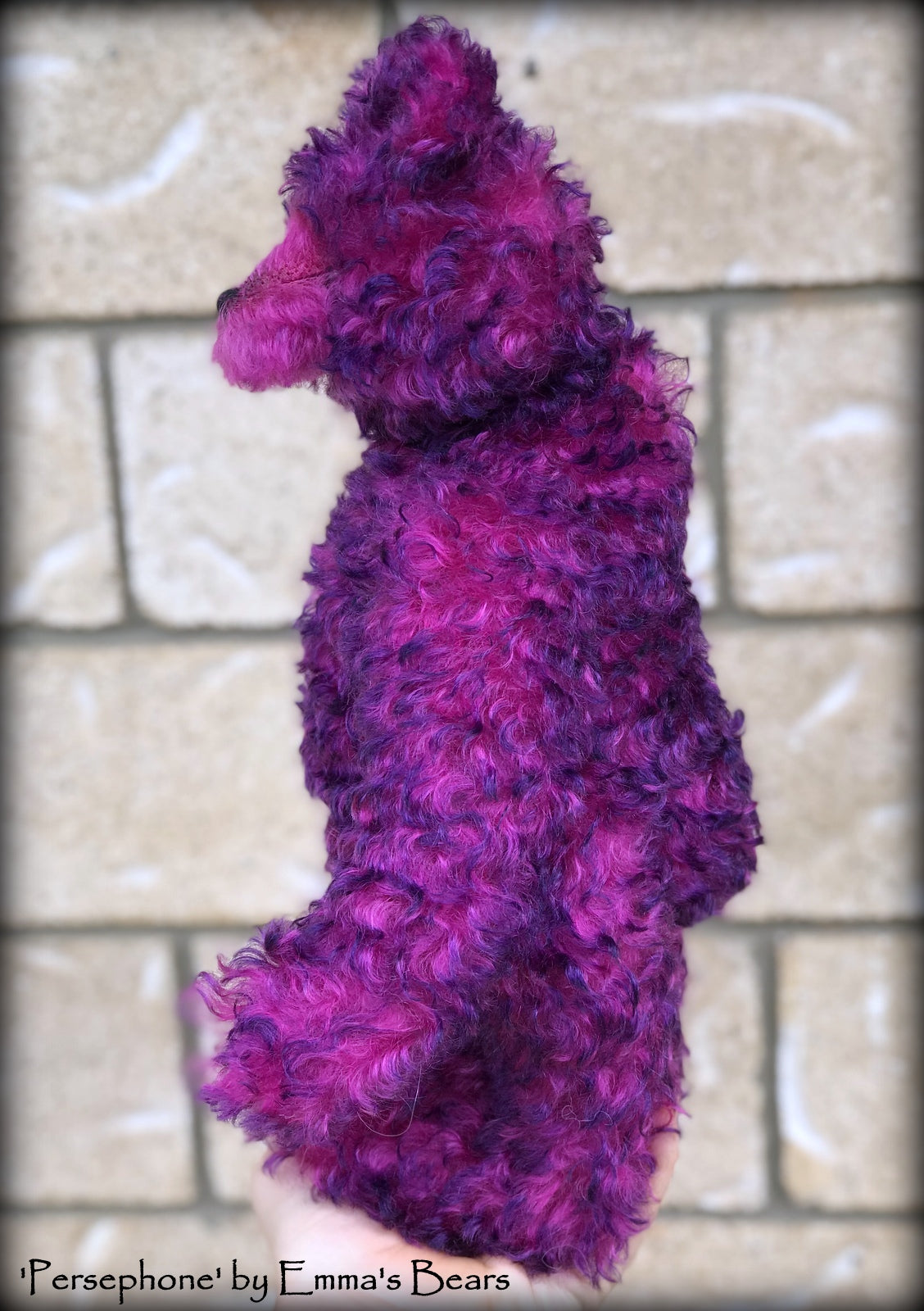 Persephone - 14" curly kid mohair Artist Bear by Emmas Bears - OOAK