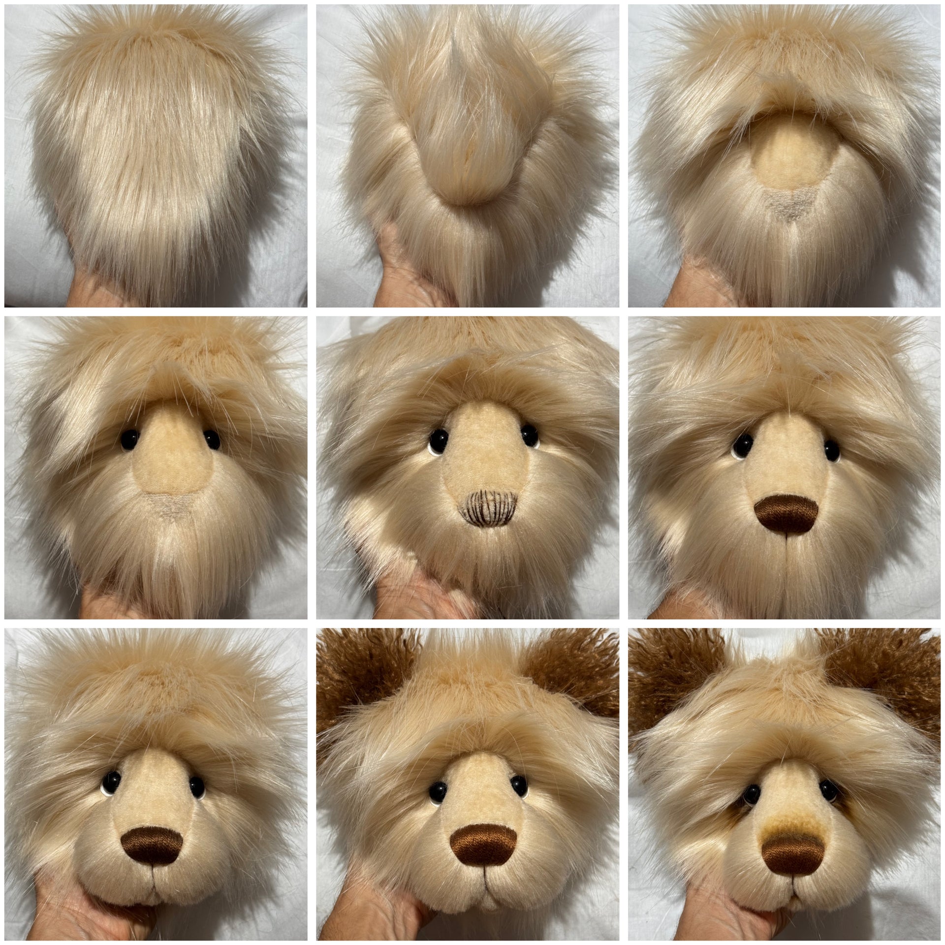 KIT - 16" SPRUCE Christmas bear in Ola Mock Mohair Fur