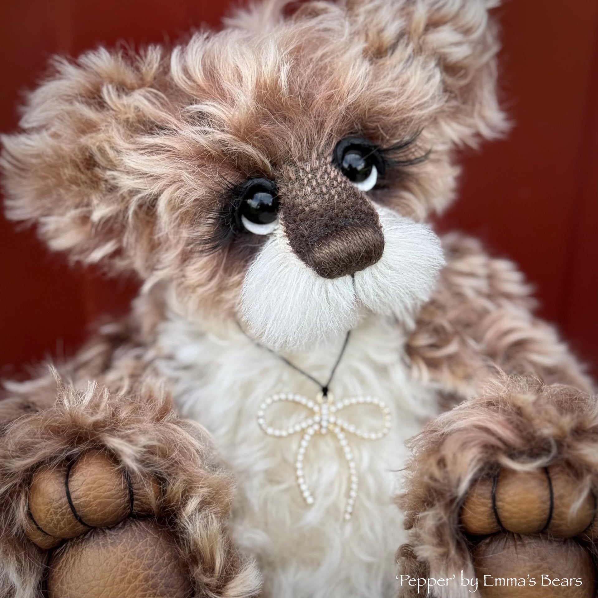 Pepper - 10" Frosted Mohair artist bear by Emma's Bears - OOAK