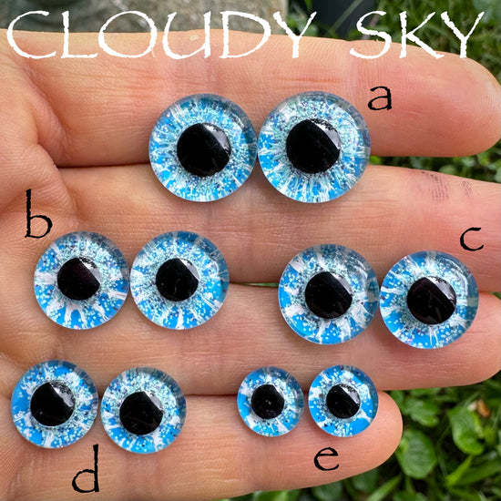 Hand Painted Eyes - Cloudy Sky