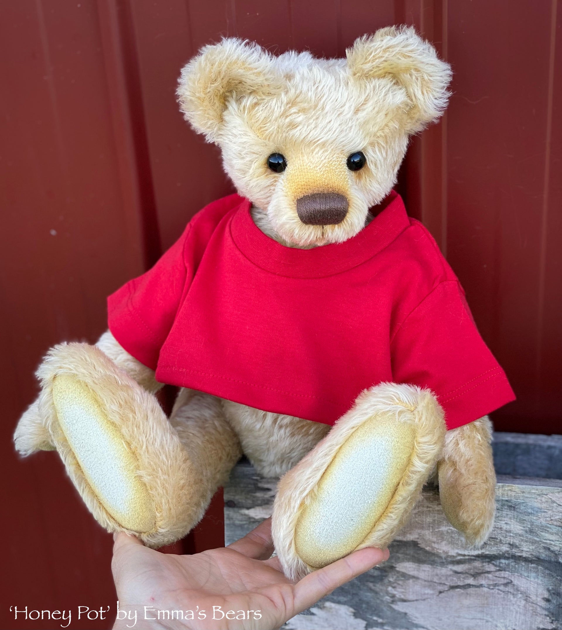 Honey Pot - 16" mohair artist bear by Emma's Bears  - OOAK