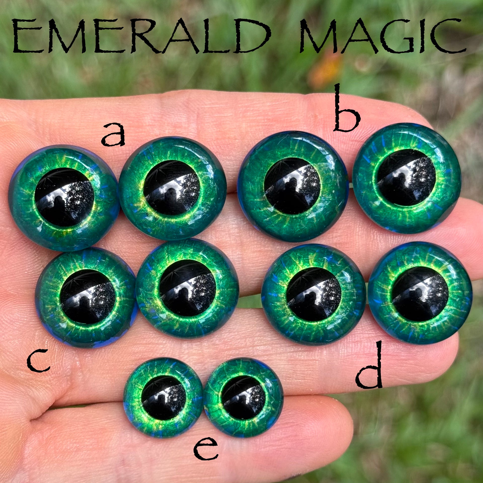 Hand Painted Eyes - Emerald Magic