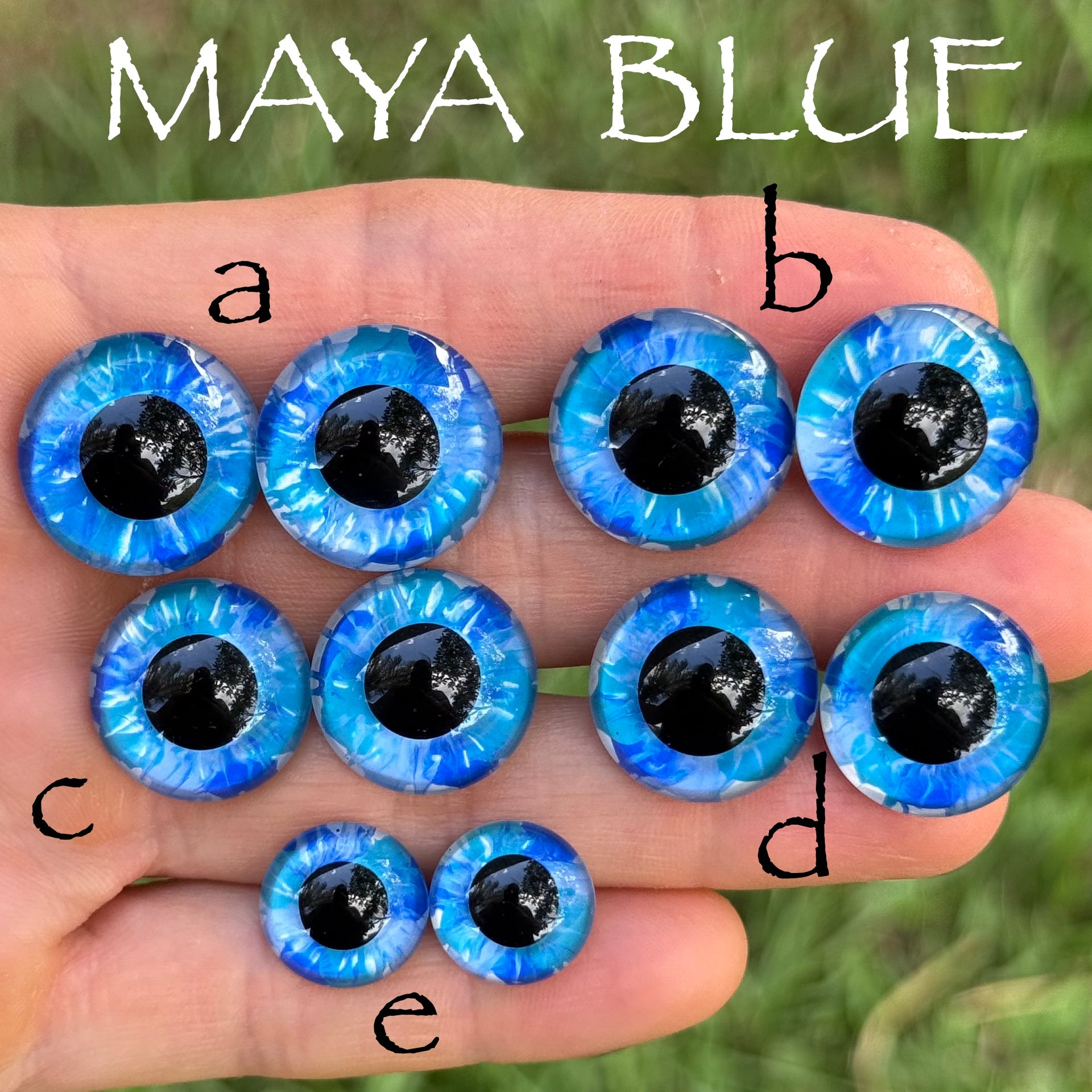 Hand Painted Eyes - Maya Blue