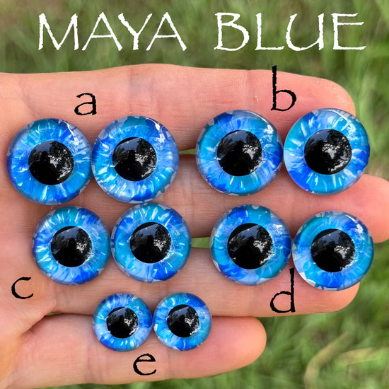 Hand Painted Eyes - Maya Blue