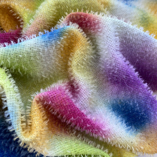 Cropped 3mm Super Sparse Mohair - Hand Dyed Confetti - Fat 1/4m - OCT034