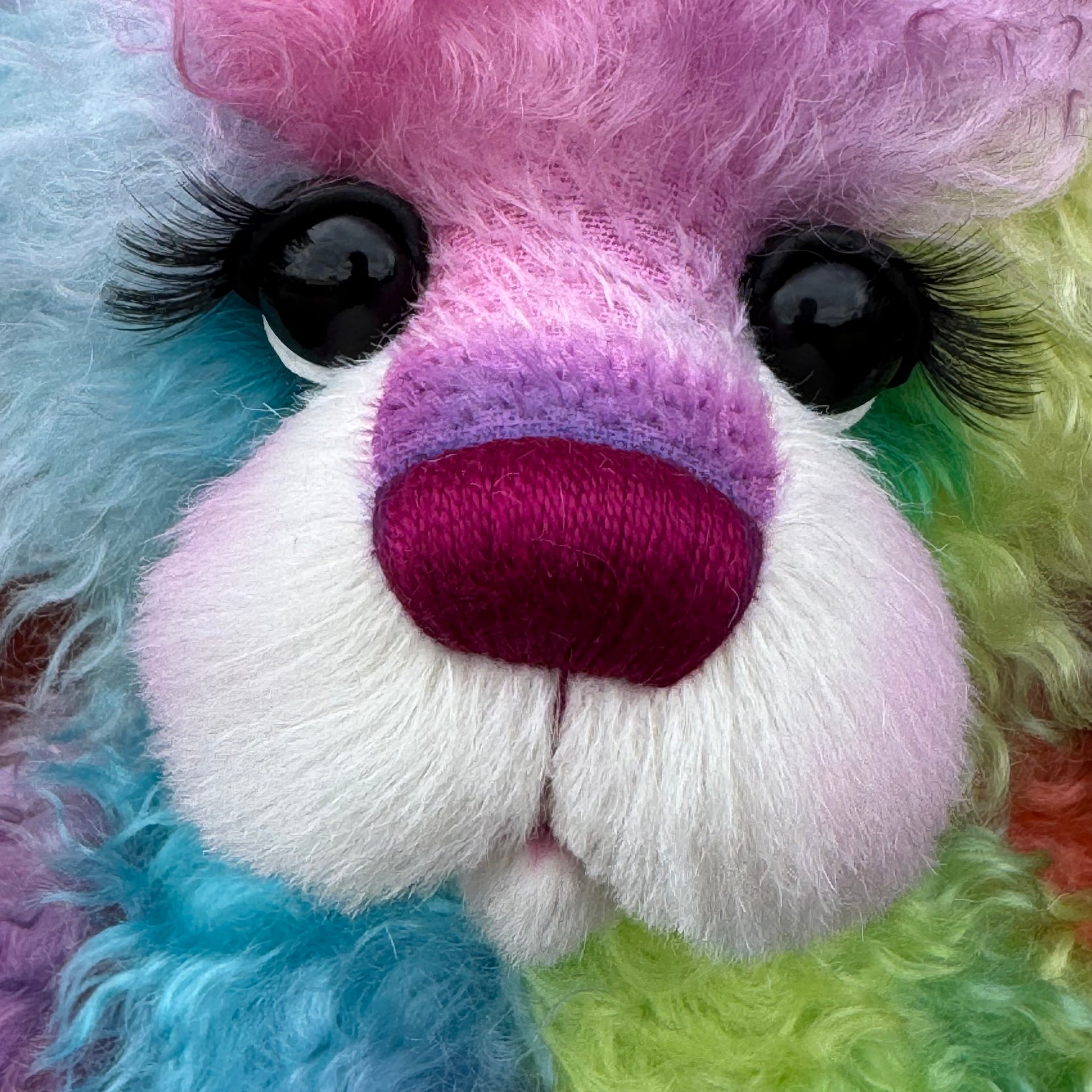 Fenella Figbutton - 18" Hand-dyed Curlylocks Mohair Artist Bear by Emma's Bears - OOAK