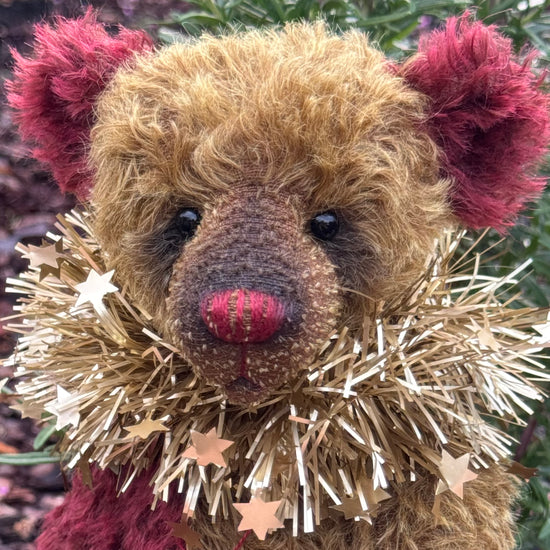 Clement - 12" Traditional mohair Christmas bear by Emma's Bears - OOAK