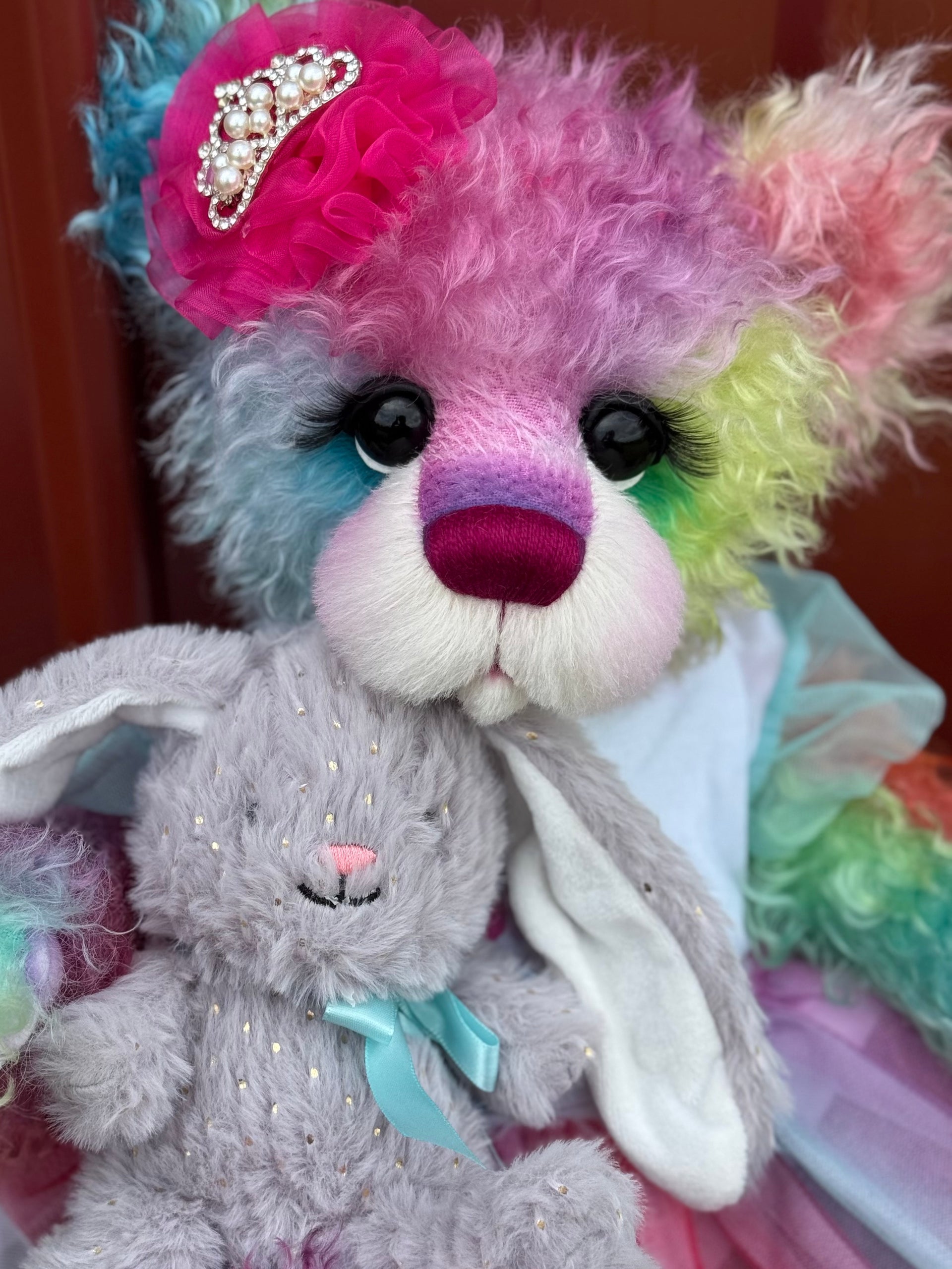 Fenella Figbutton - 18" Hand-dyed Curlylocks Mohair Artist Bear by Emma's Bears - OOAK