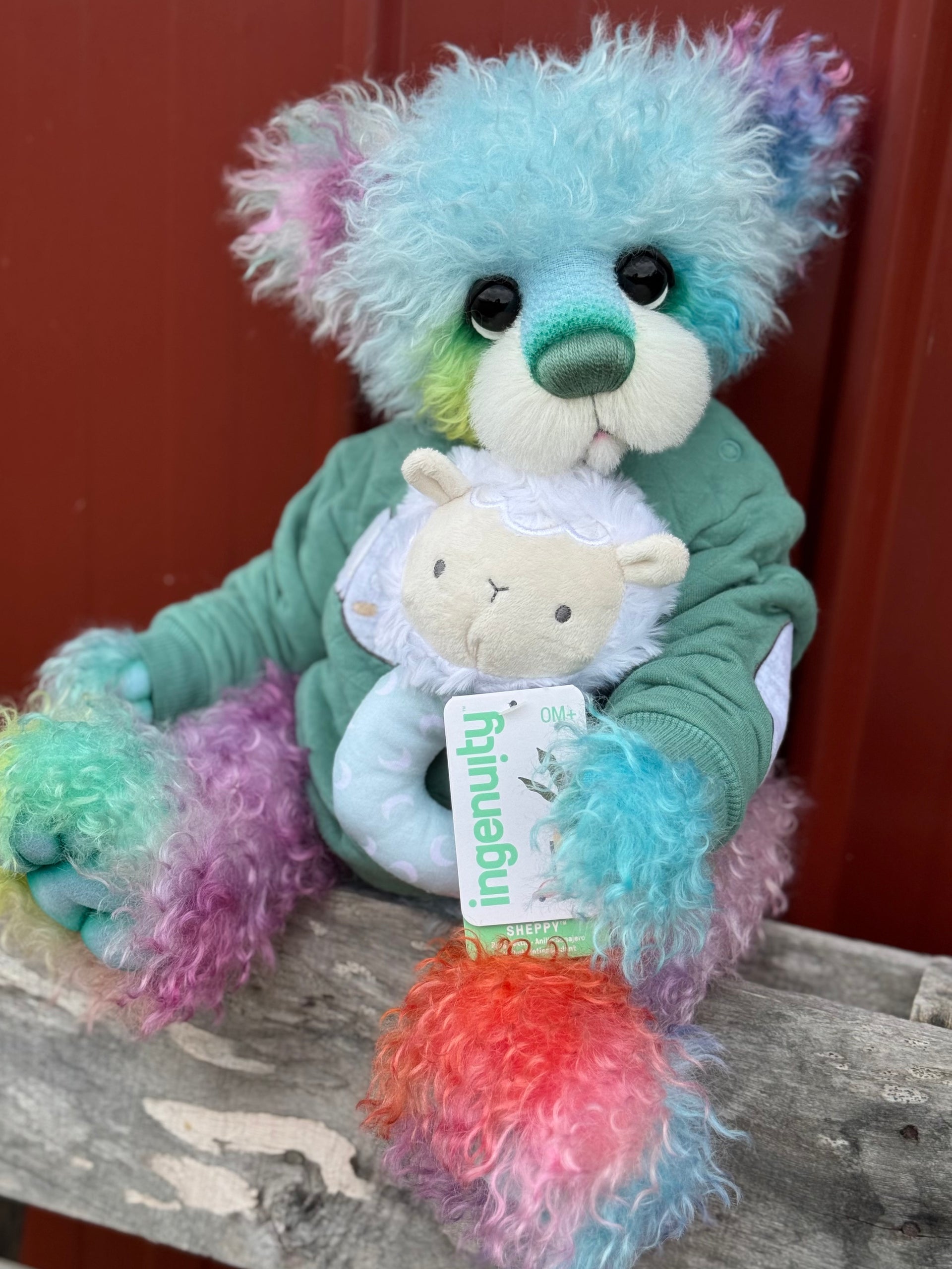 Georgie Jellybite - 19" Hand-dyed Curlylocks Mohair Artist Bear by Emma's Bears - OOAK