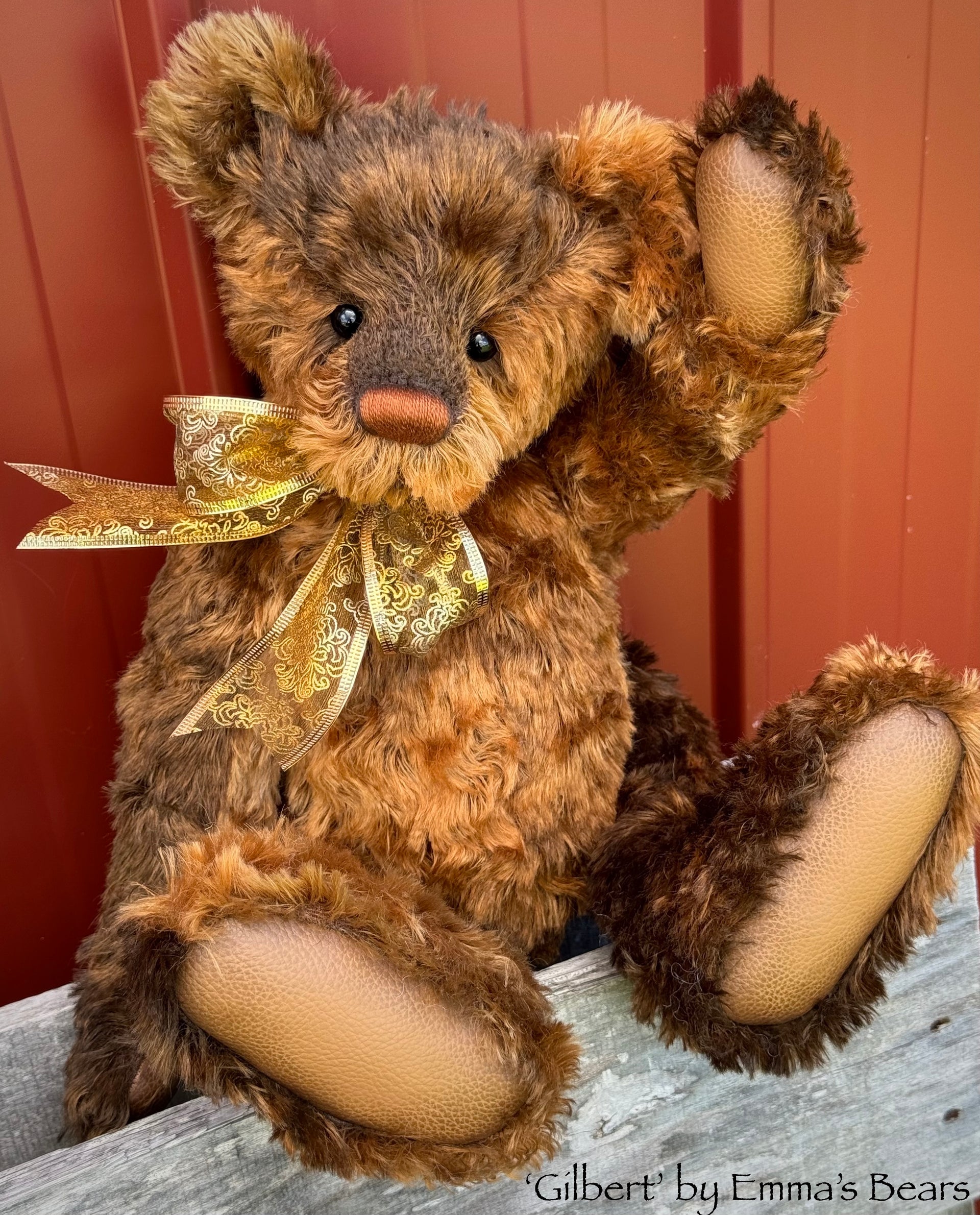 Gilbert - 17" mohair artist bear by Emma's Bears  - OOAK