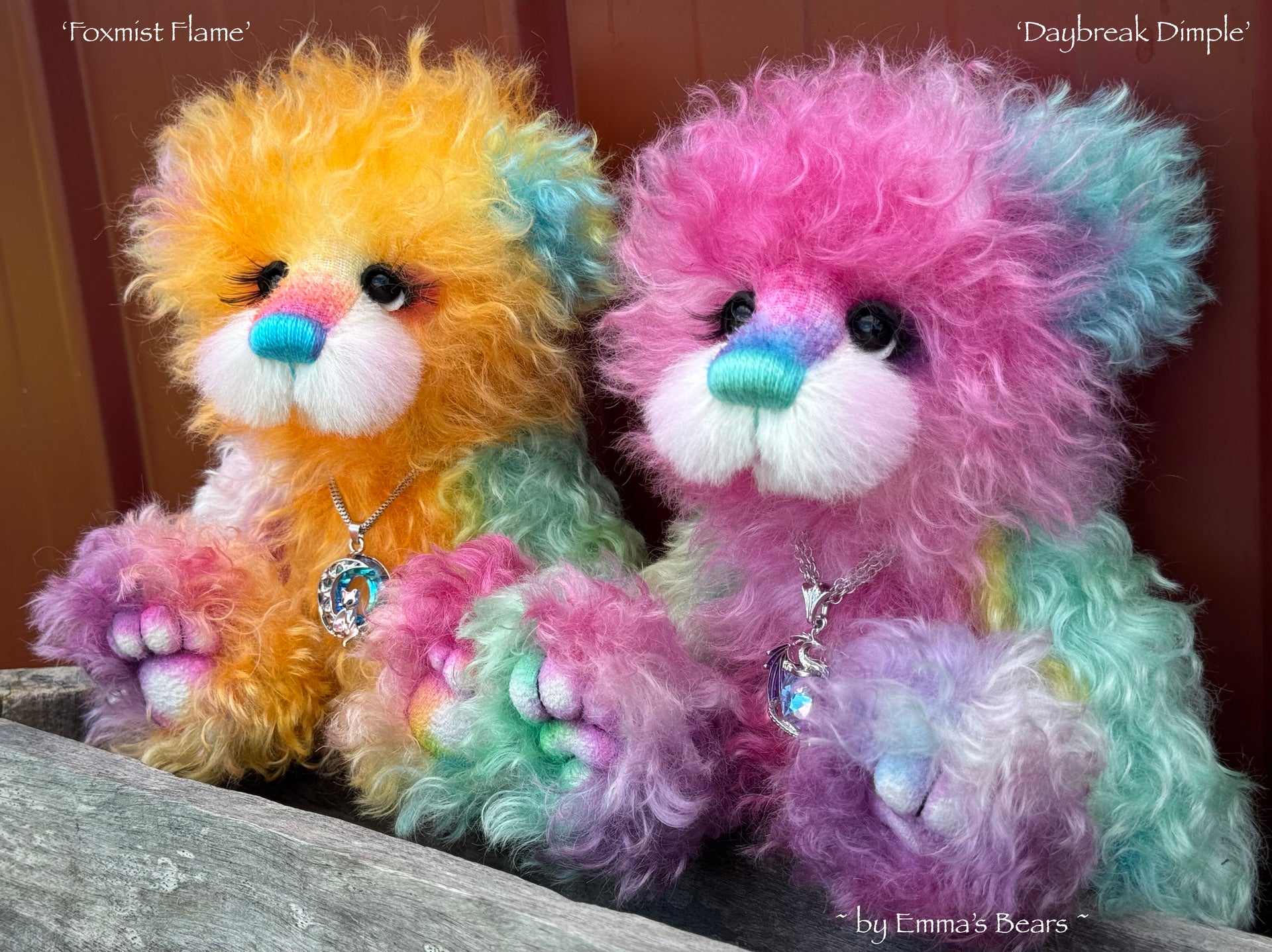 Daybreak Dimple - 9" Hand-dyed Mohair Artist Bear by Emma's Bears - OOAK