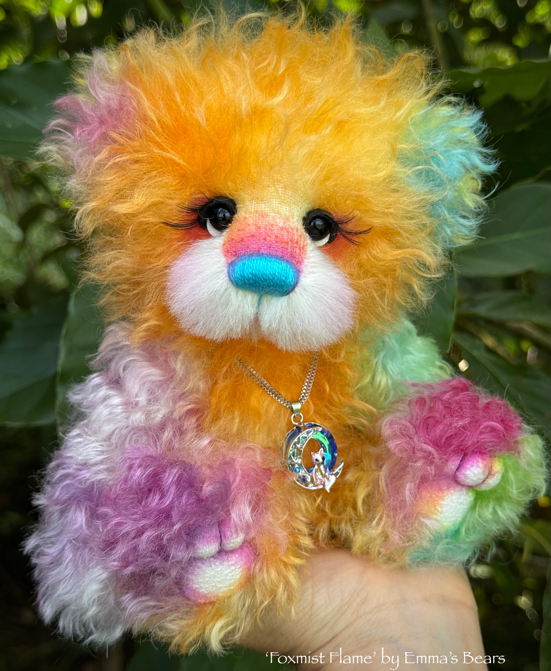 Foxmist Flame - 9" Hand-dyed Mohair Artist Bear by Emma's Bears - OOAK