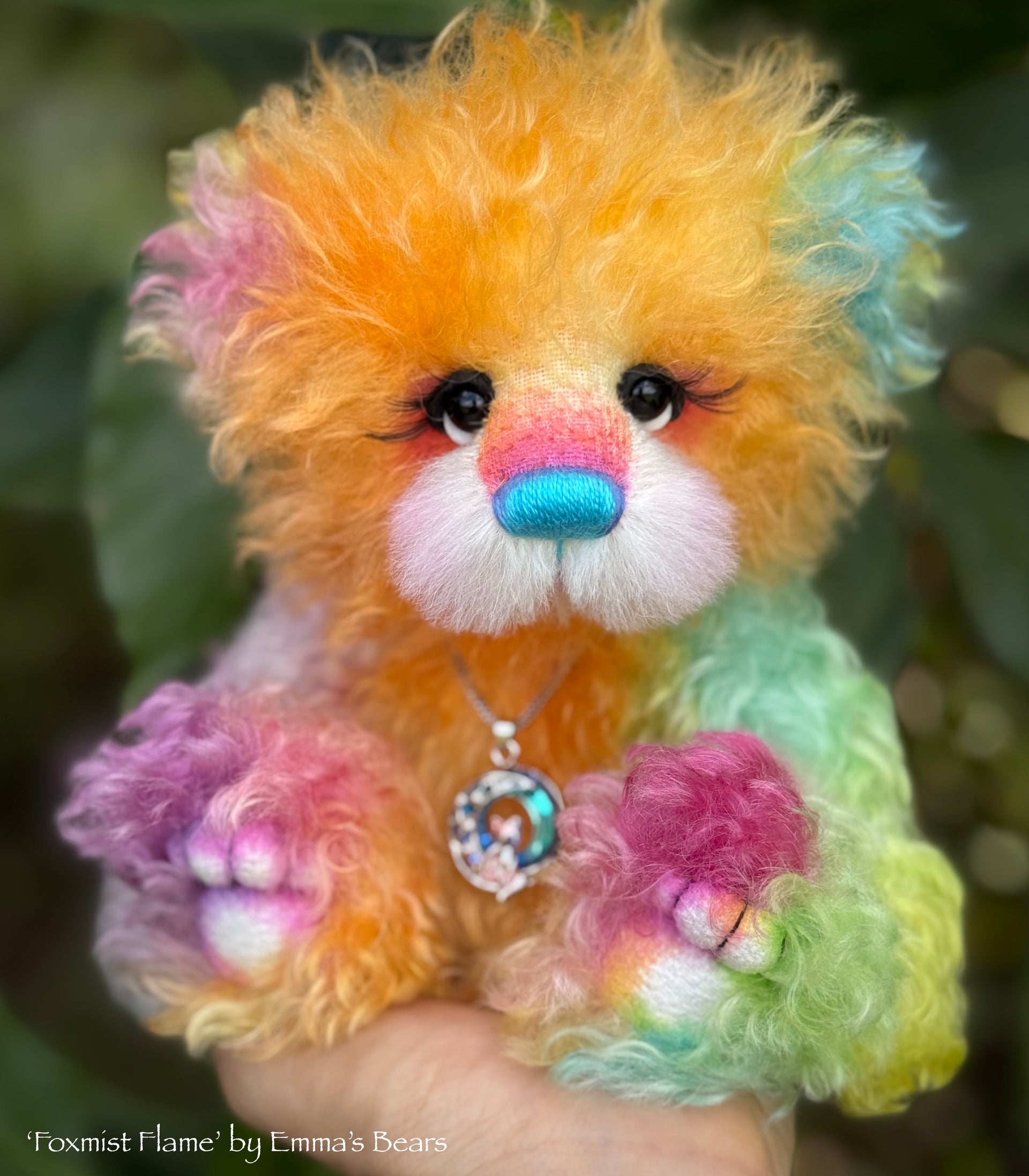 Foxmist Flame - 9" Hand-dyed Mohair Artist Bear by Emma's Bears - OOAK