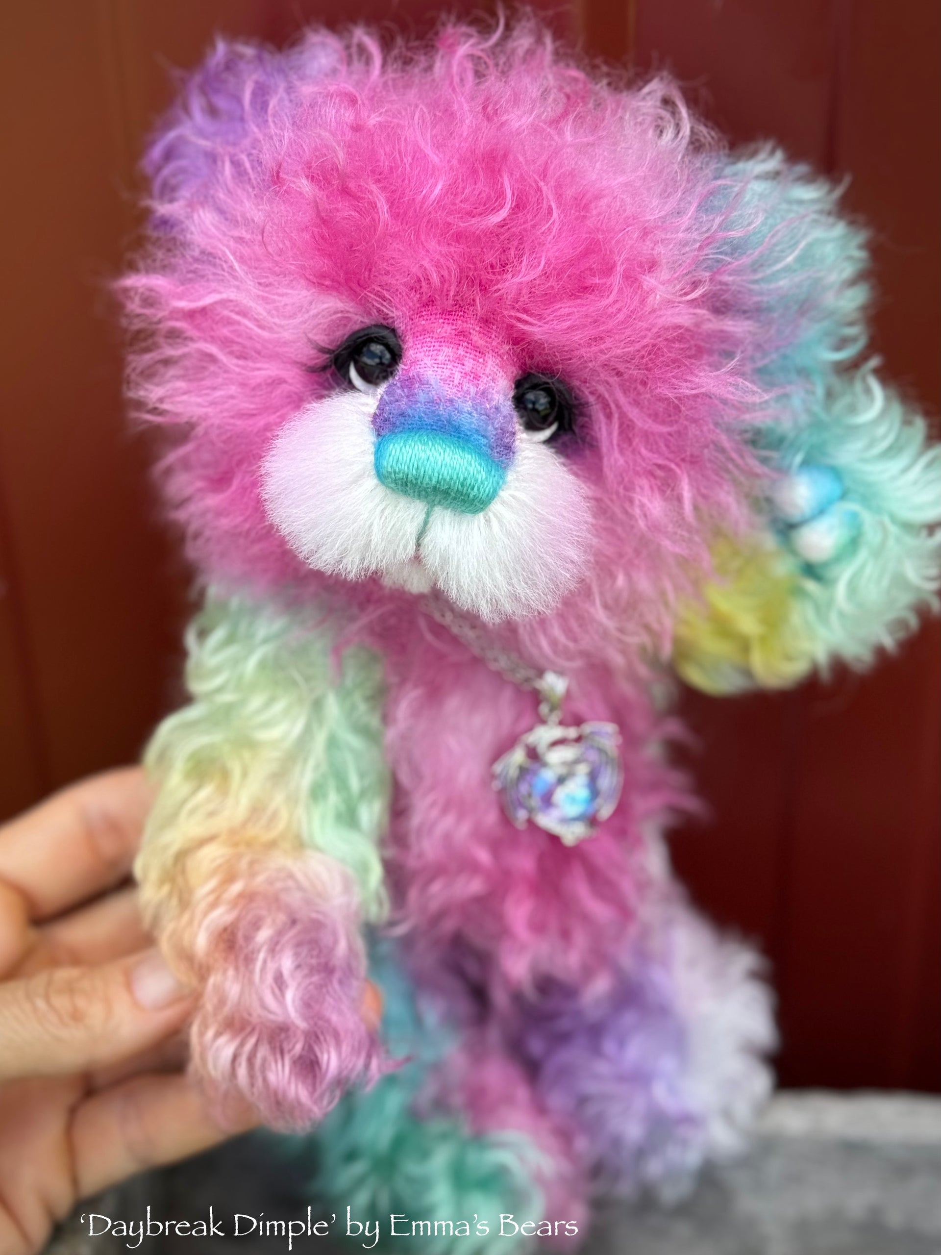 Daybreak Dimple - 9" Hand-dyed Mohair Artist Bear by Emma's Bears - OOAK