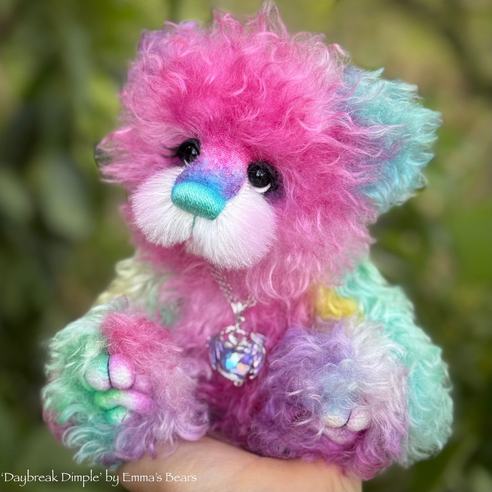 Daybreak Dimple - 9" Hand-dyed Mohair Artist Bear by Emma's Bears - OOAK