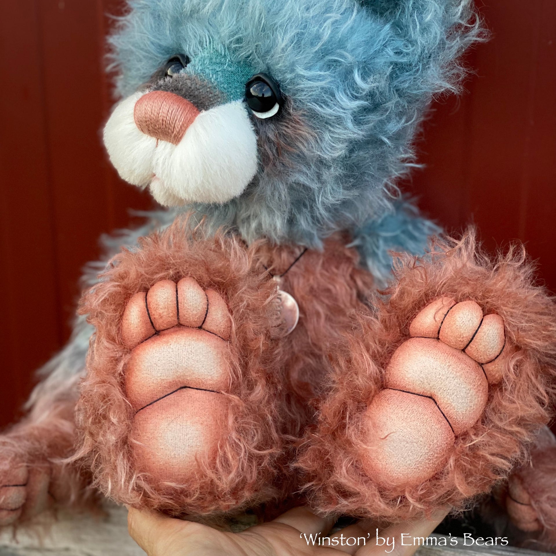 Winston - 16" SPECIAL 25th Anniversary Collection Hand-dyed mohair Artist Bear by Emmas Bears - OOAK