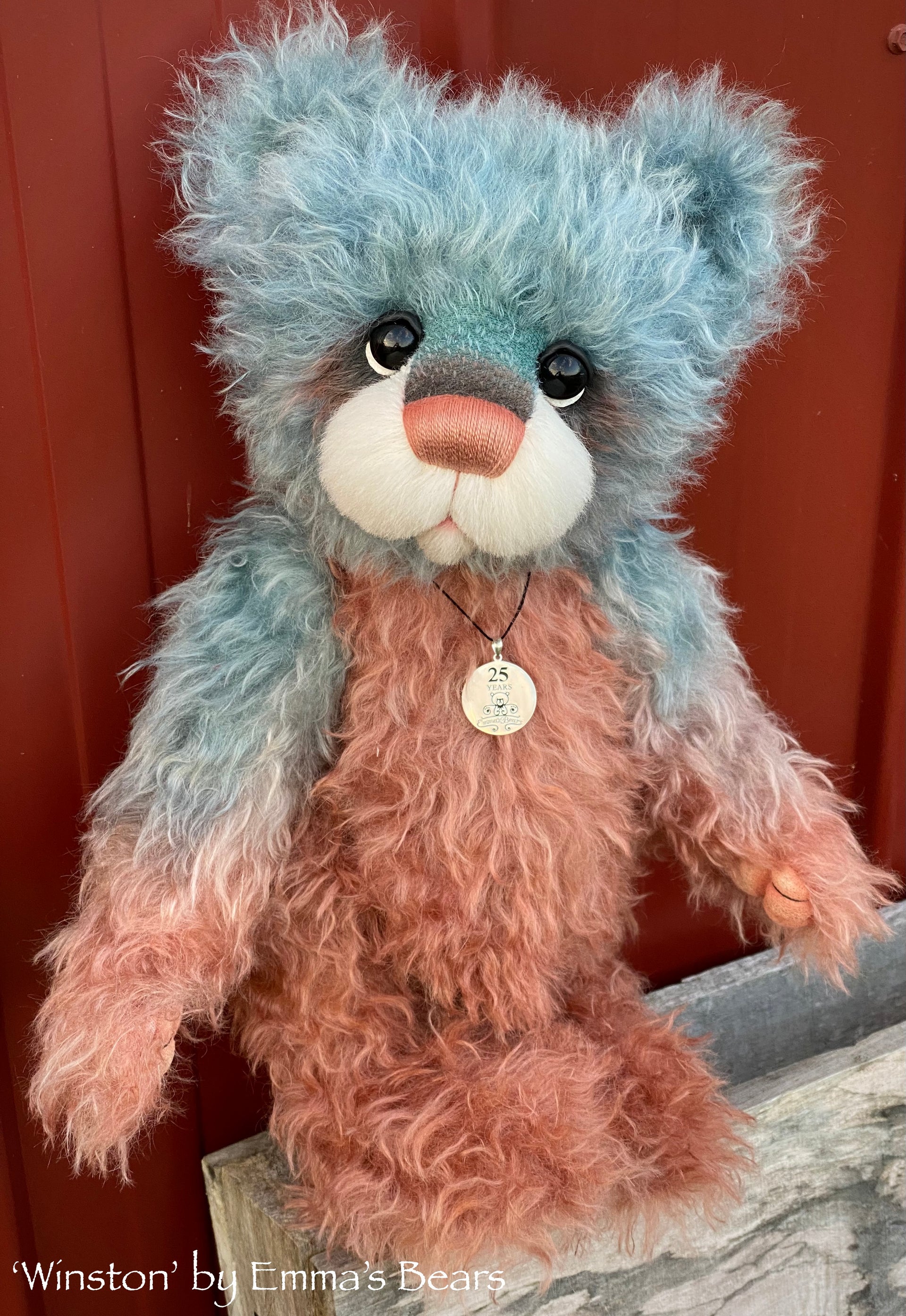 Winston - 16" SPECIAL 25th Anniversary Collection Hand-dyed mohair Artist Bear by Emmas Bears - OOAK