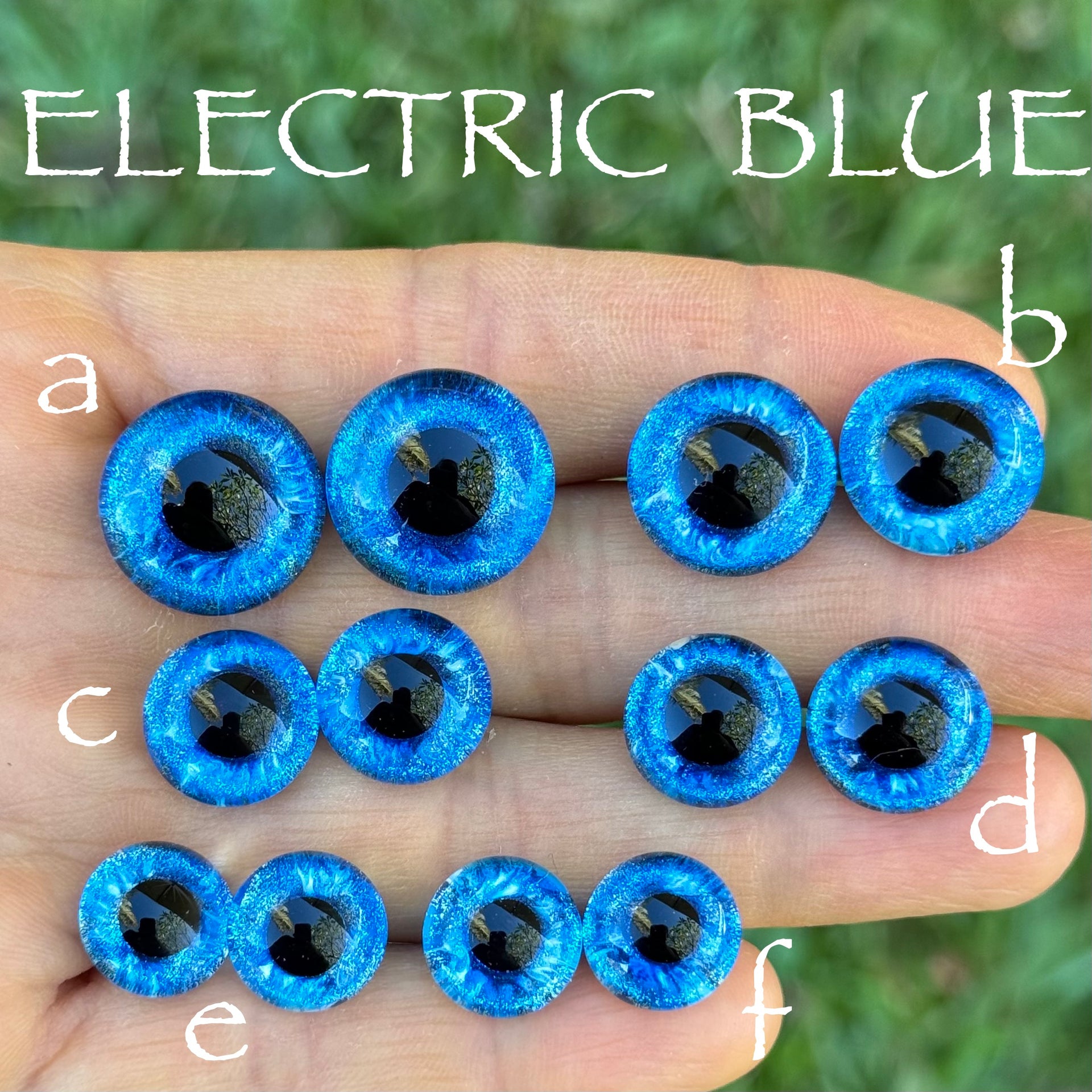 Hand Painted Eyes - Electric Blue