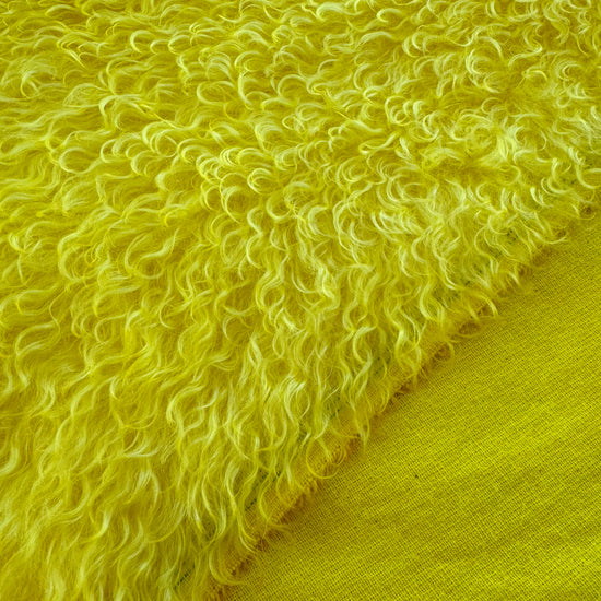 Curlylocks Mohair - Hand Dyed Brightest Yellow - Fat 1/4m - JUN025